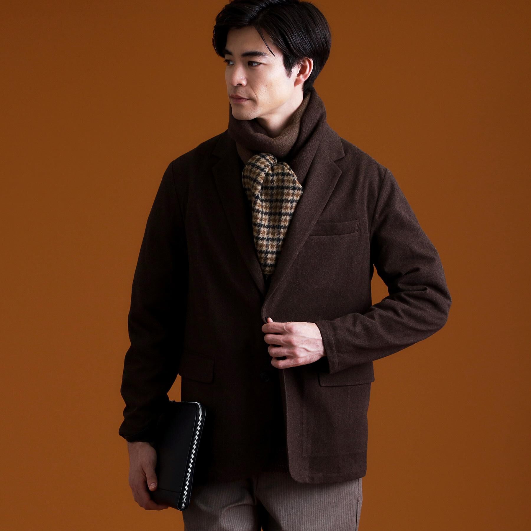 THE SHOP TK「ホームスパンジャージジャケット【セットアップ可/洗濯機OK】」|テーラードジャケット|