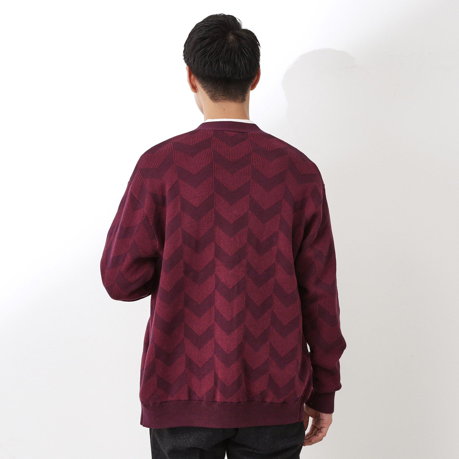 THE SHOP TK「ヘリンボンニットカーディガン」|カーディガン|