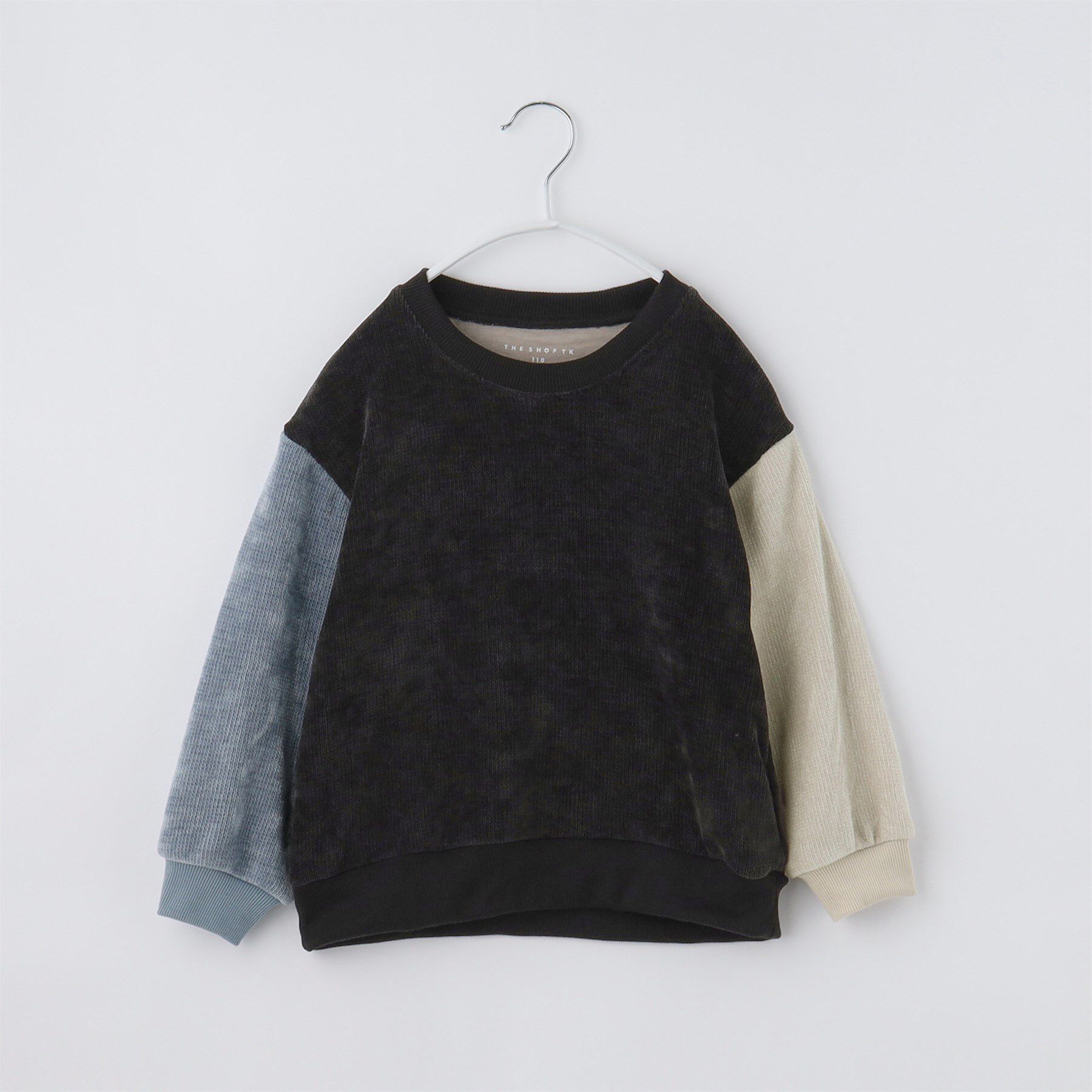 THE SHOP TK「【110-160】ベロアモールプルオーバー」|Tシャツ・カットソー|ブラック(519)