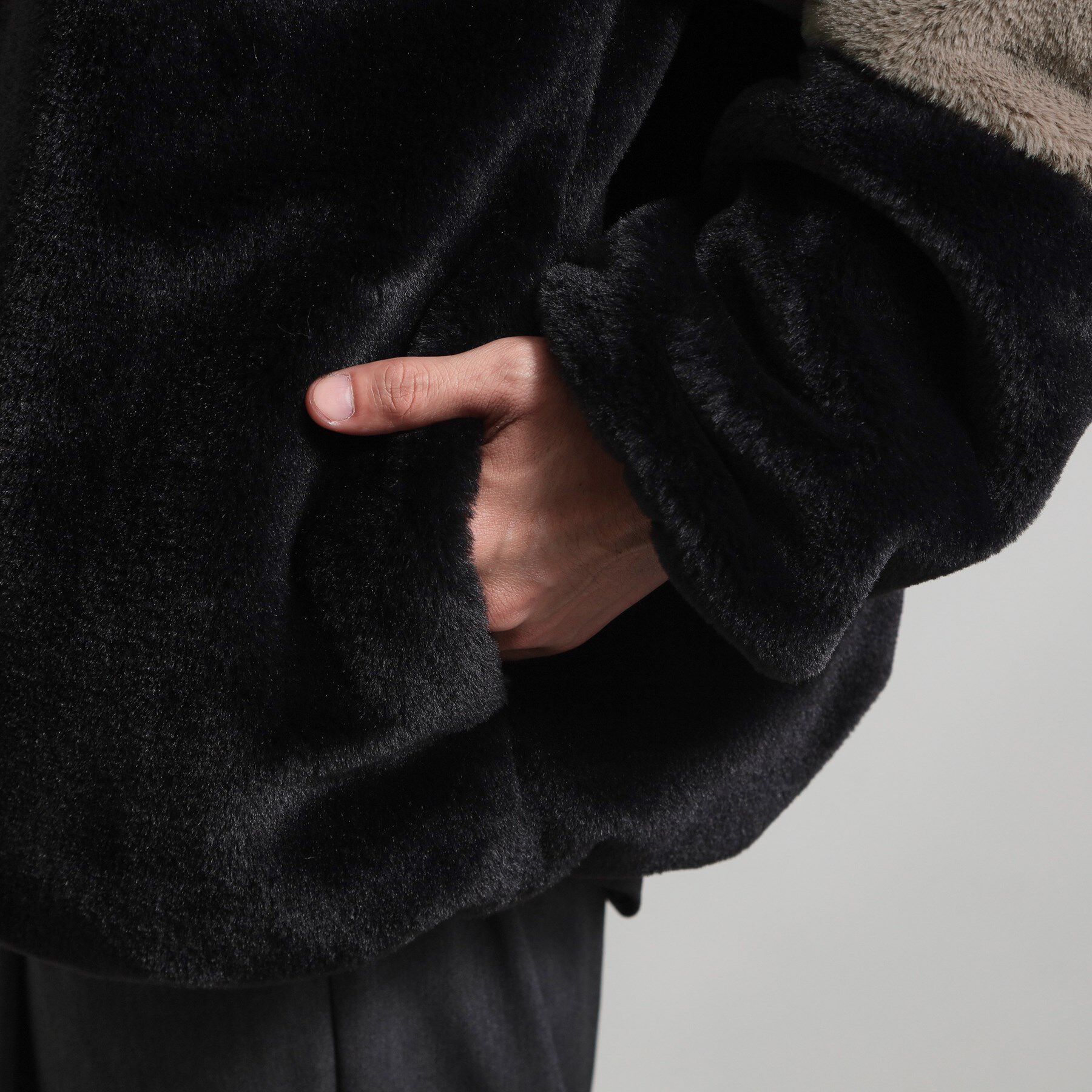 THE SHOP TK「フードフェイクファーブルゾン」|ブルゾン・スタジャン|