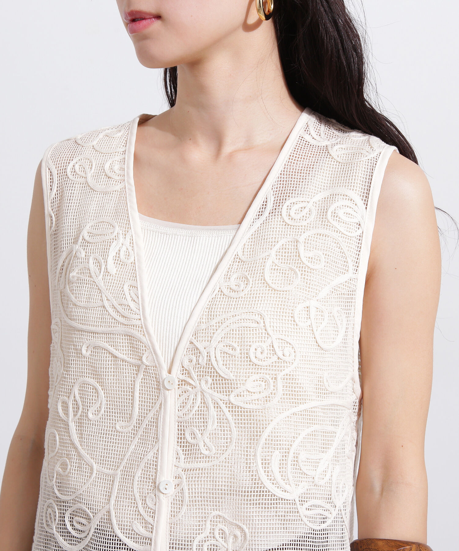  「コードレースジレ」|シャツ・ブラウス|