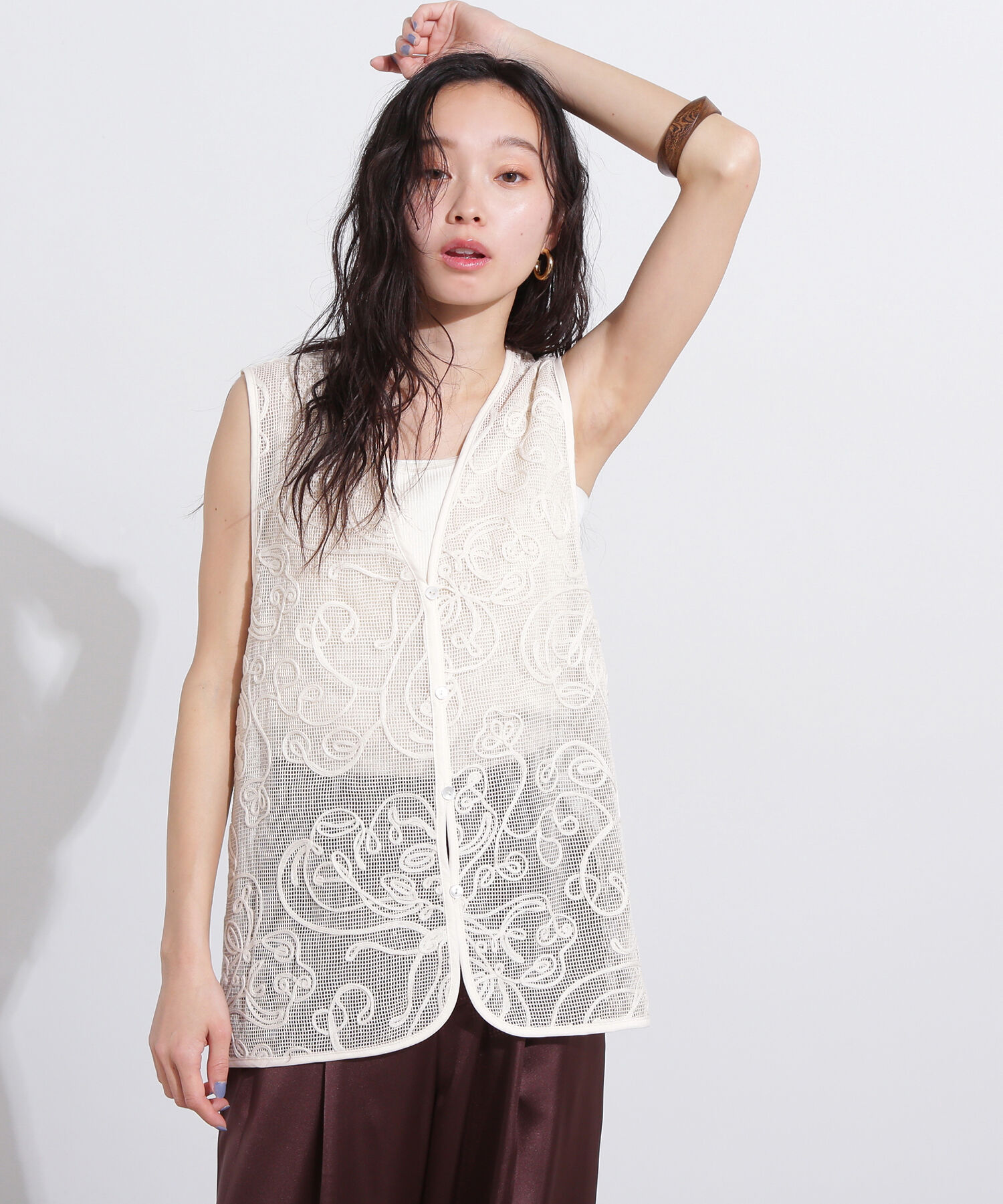  「コードレースジレ」|シャツ・ブラウス|