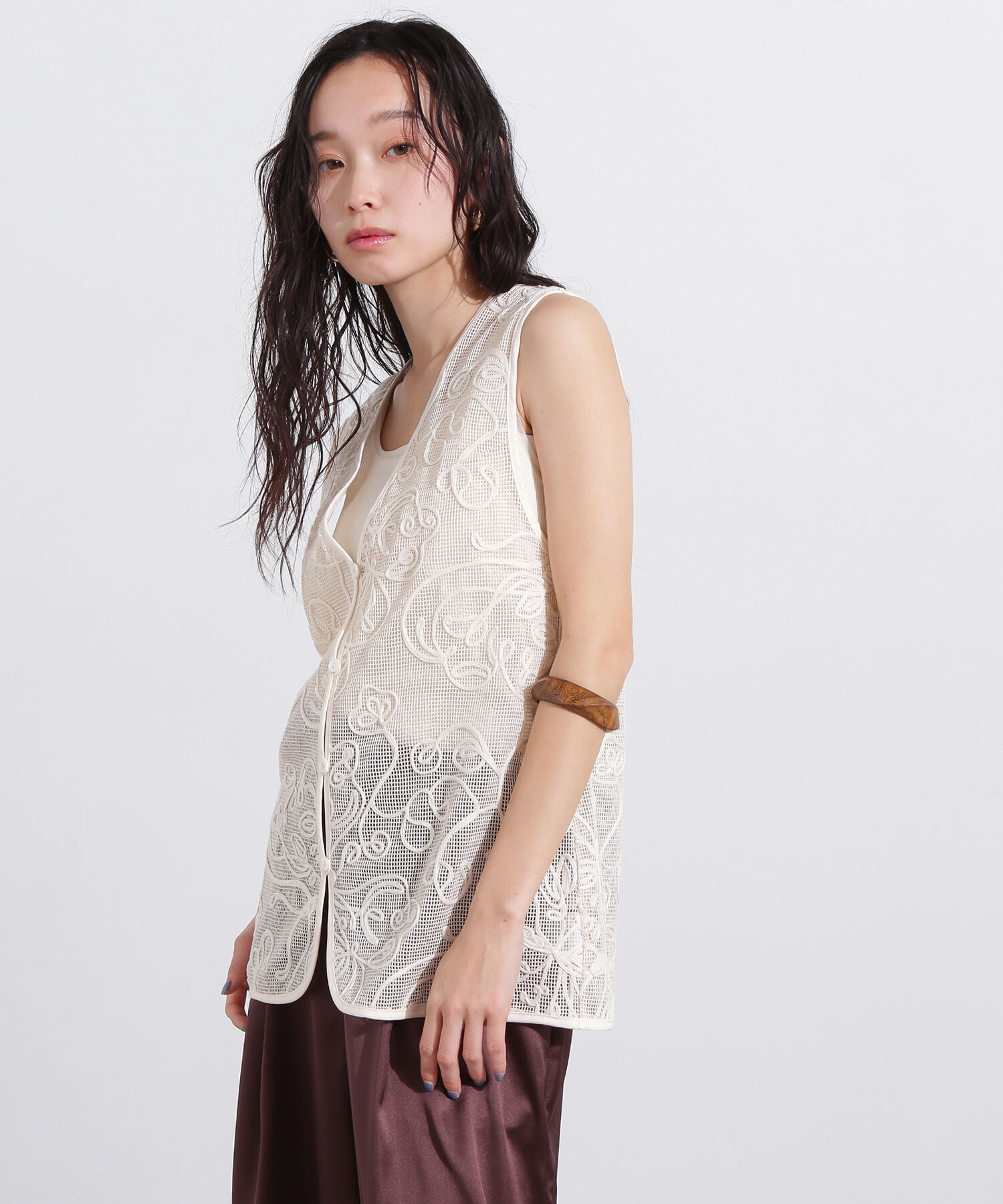  「コードレースジレ」|シャツ・ブラウス|