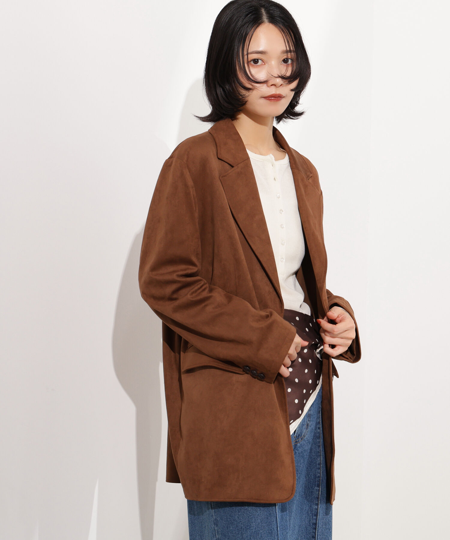  「フェイクスウェードシングルブレストジャケット」|その他|