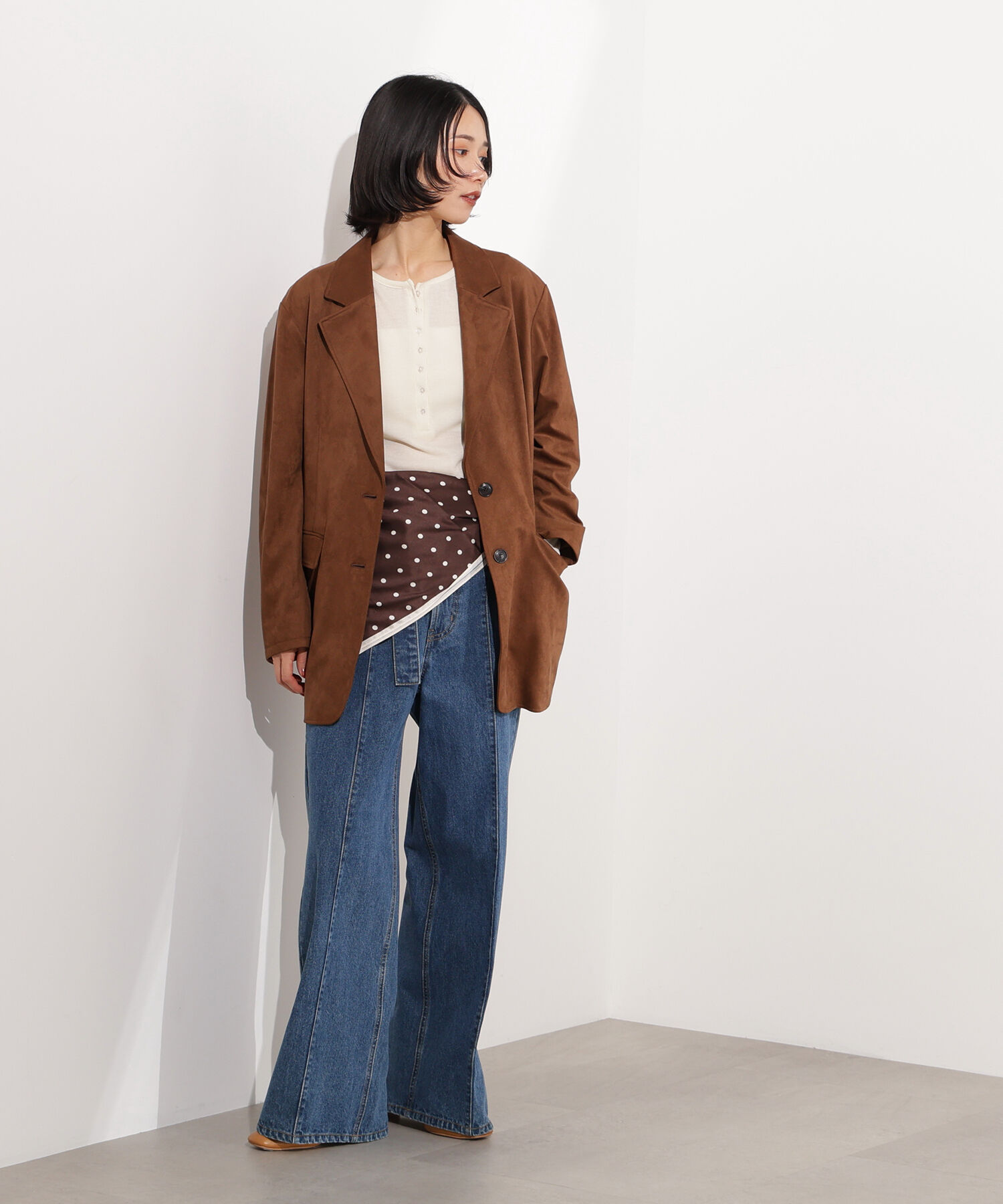  「フェイクスウェードシングルブレストジャケット」|その他|