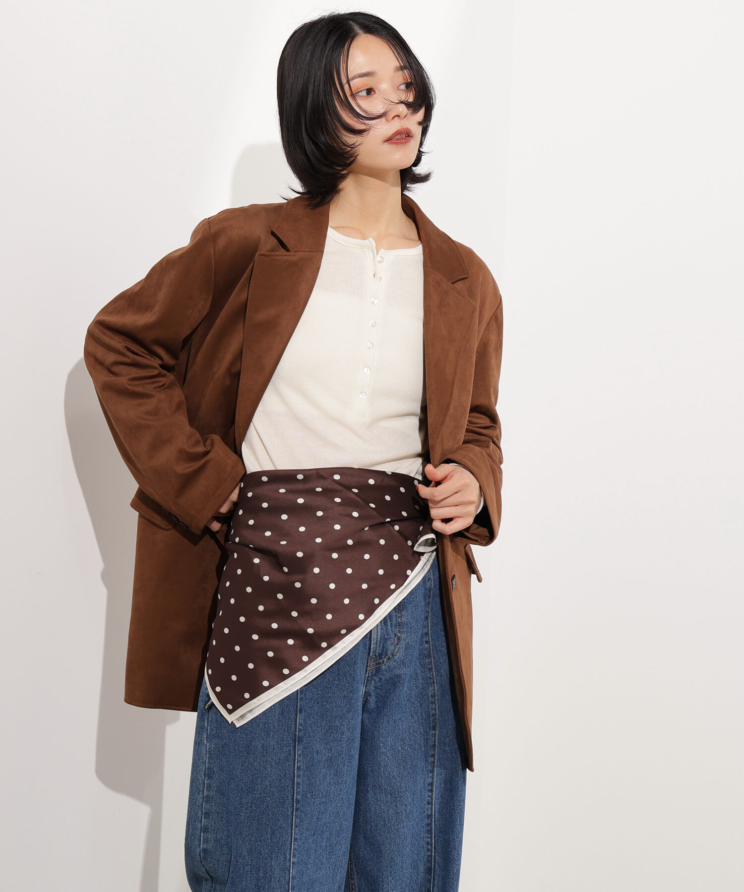  「フェイクスウェードシングルブレストジャケット」|その他|