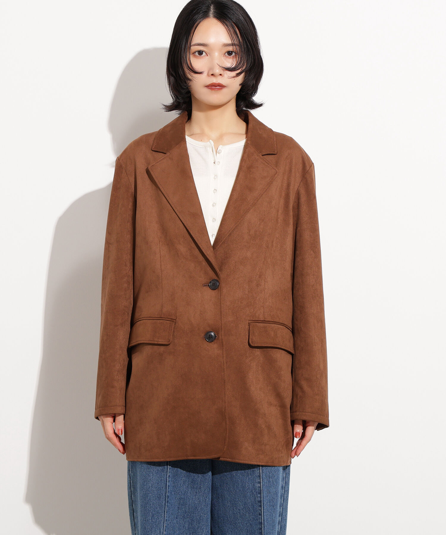  「フェイクスウェードシングルブレストジャケット」|その他|