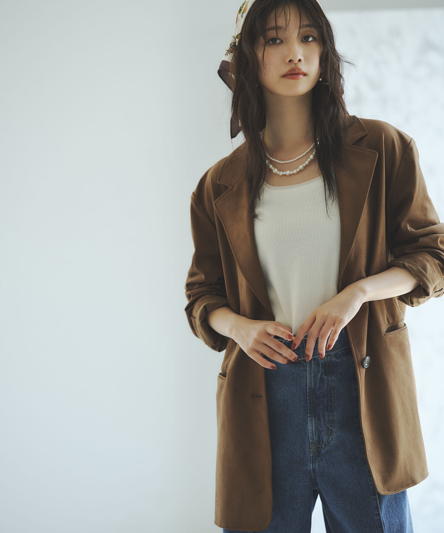  「フェイクスウェードシングルブレストジャケット」|その他|