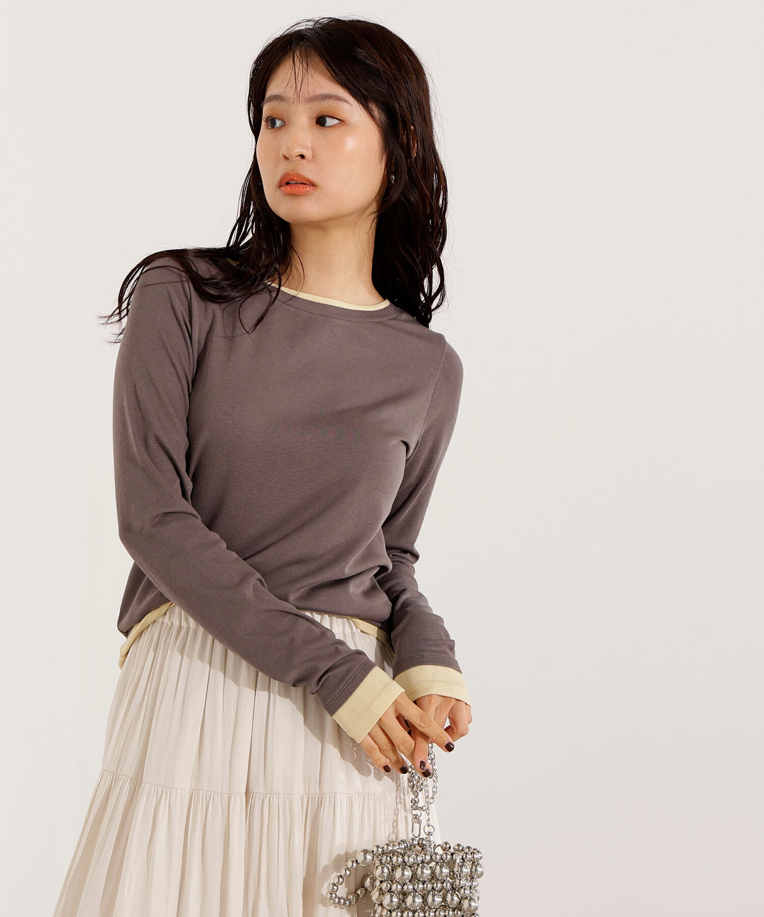  「シアーレイヤードトップス」|Tシャツ・カットソー|