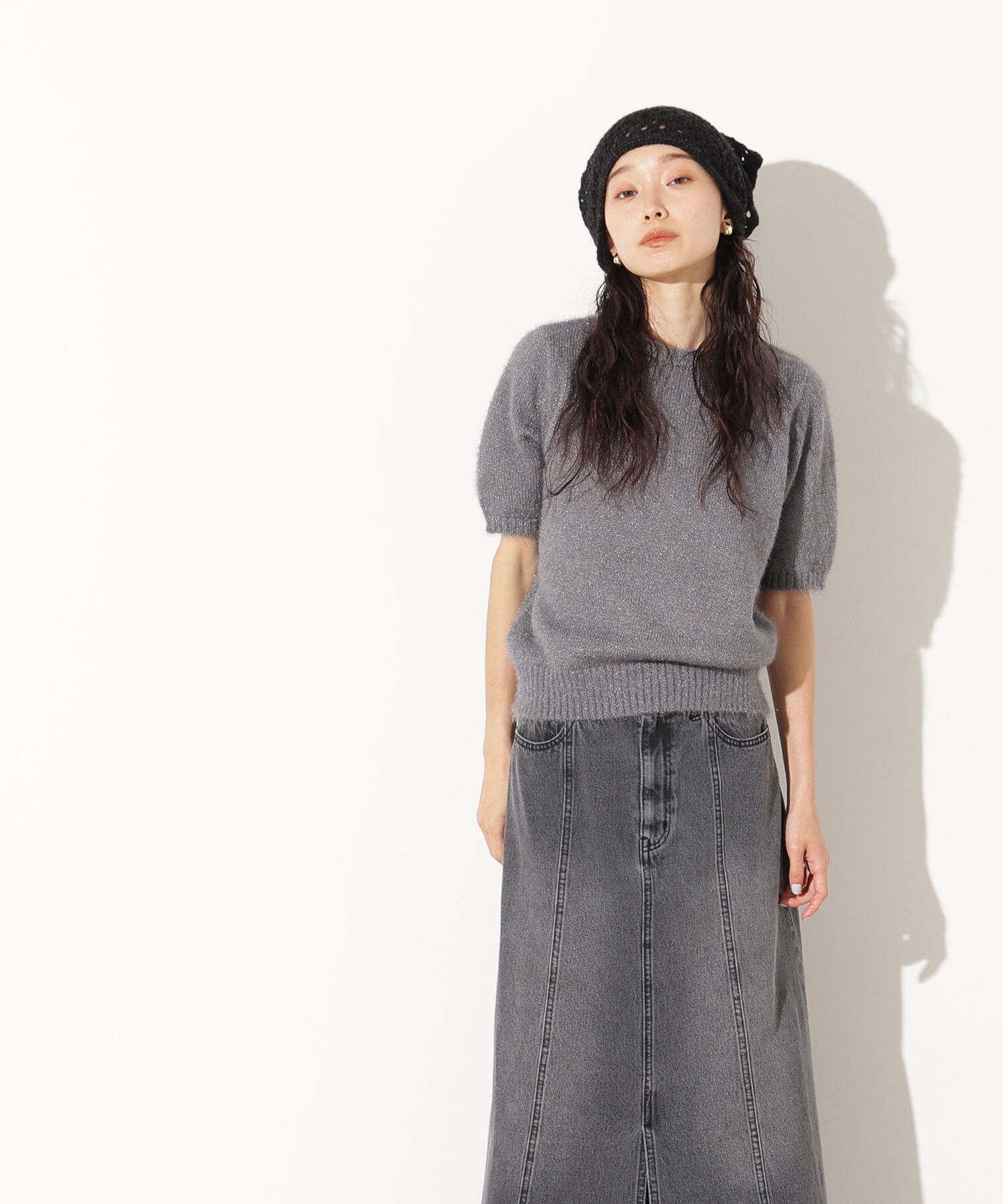  「ヘアリーニットトップス」|ニット・セーター|