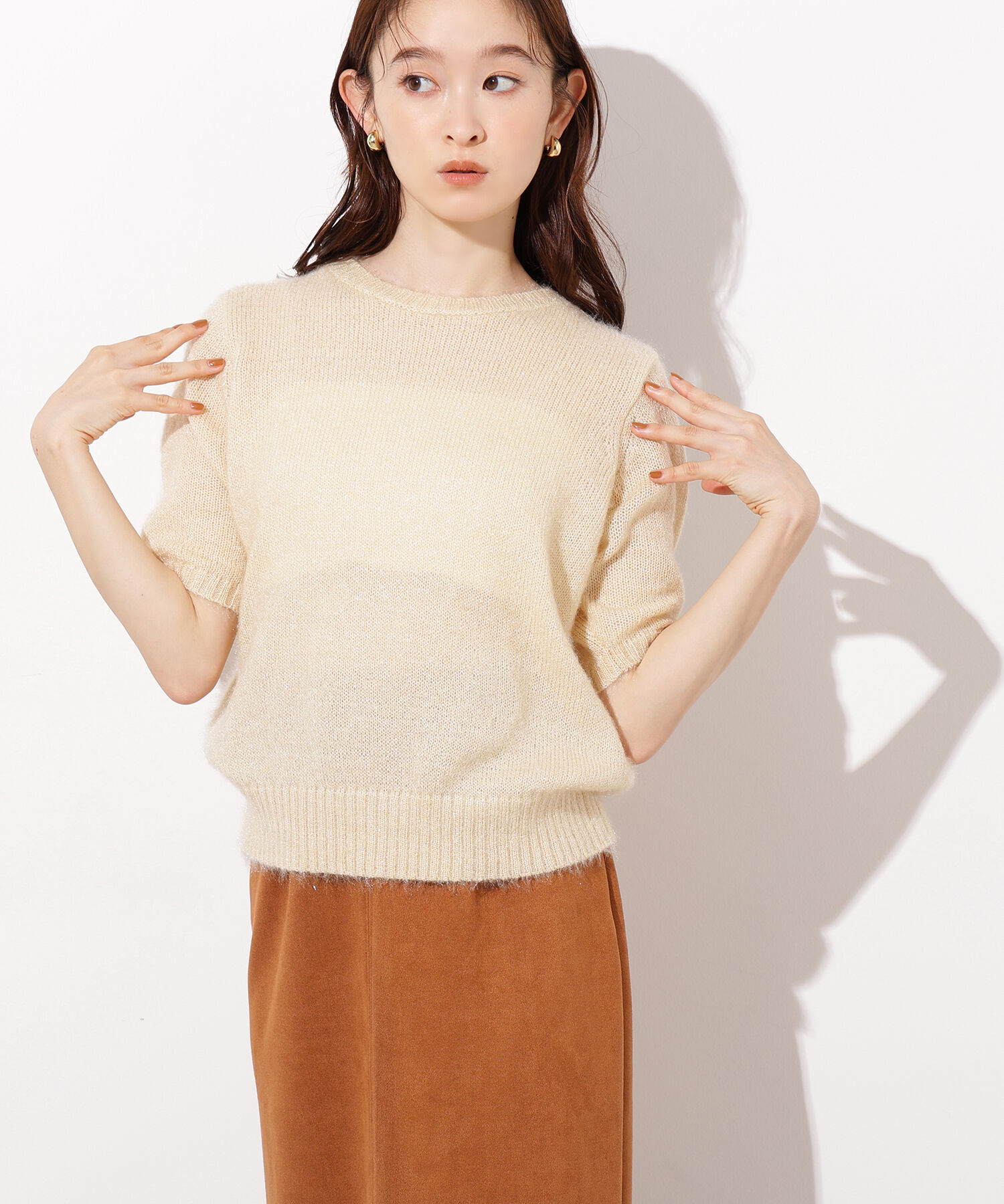  「ヘアリーニットトップス」|ニット・セーター|