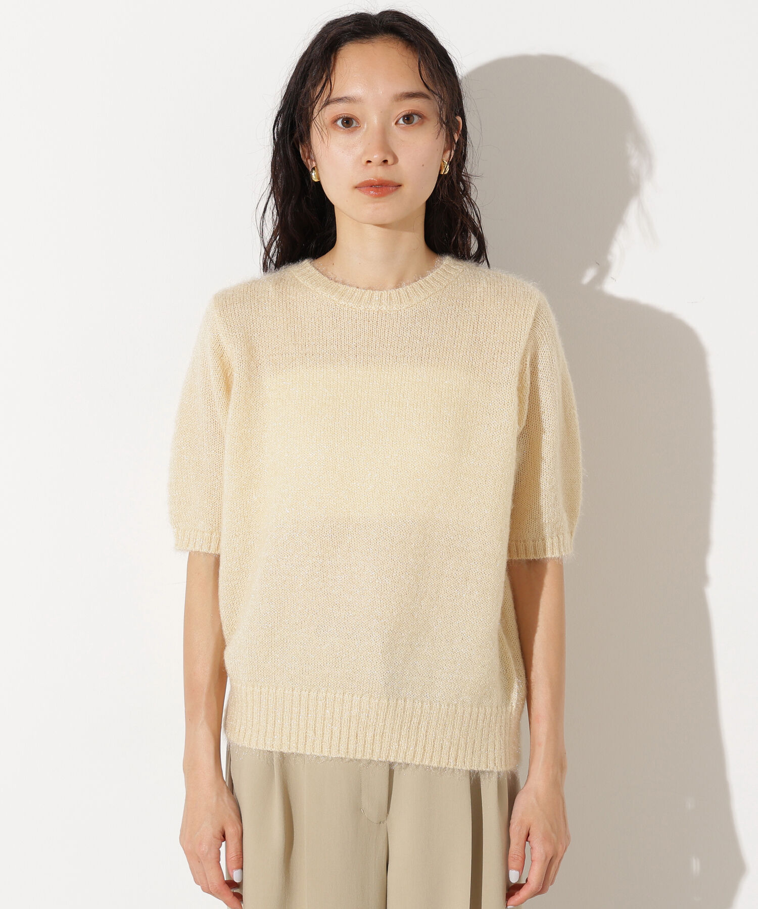  「ヘアリーニットトップス」|ニット・セーター|