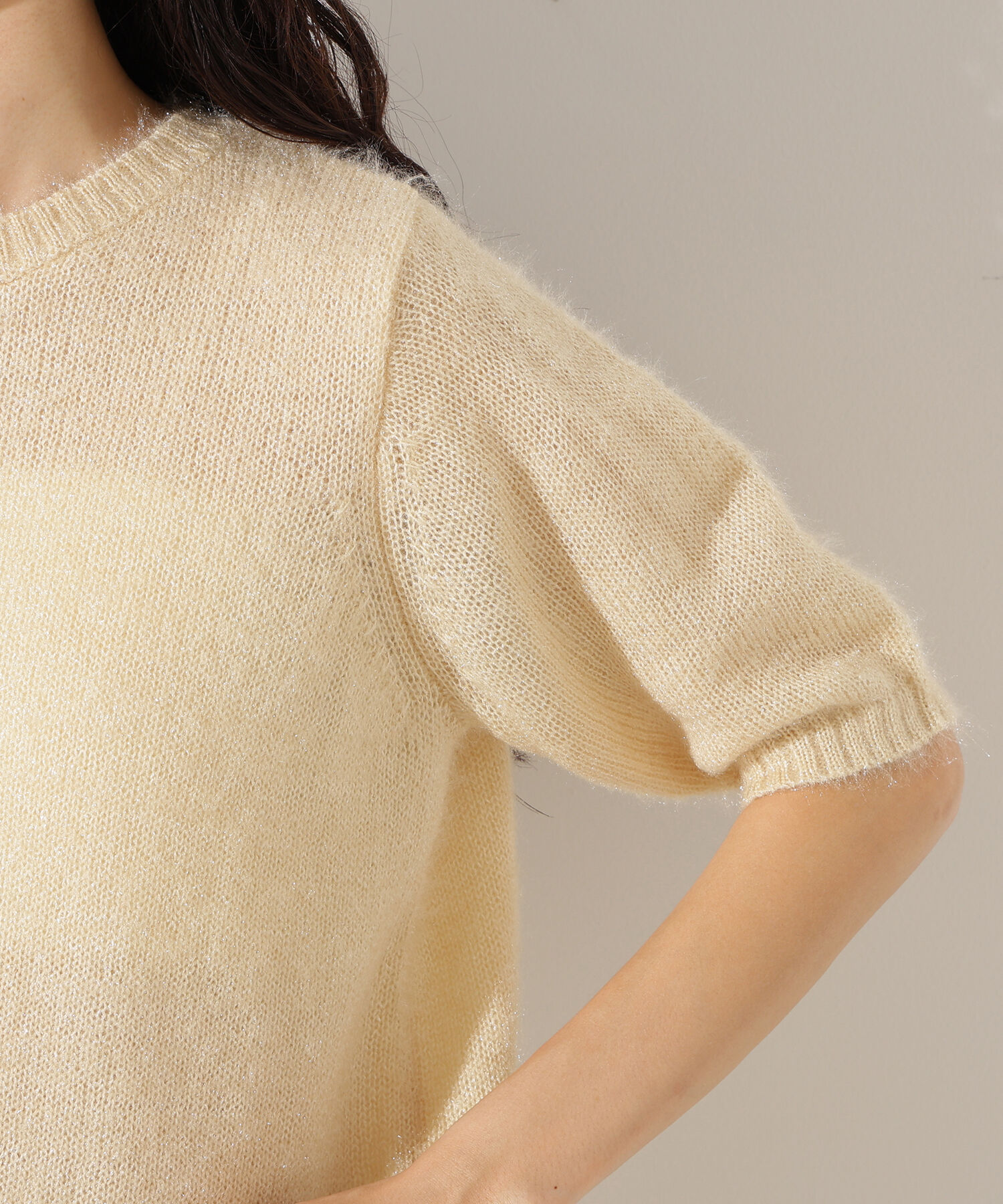  「ヘアリーニットトップス」|ニット・セーター|