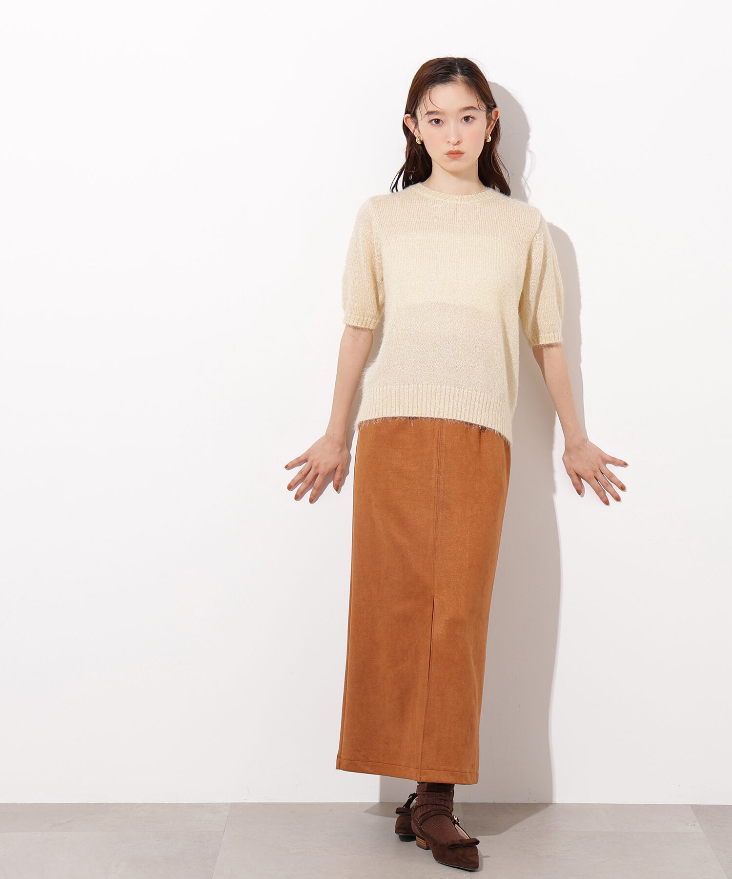  「ヘアリーニットトップス」|ニット・セーター|