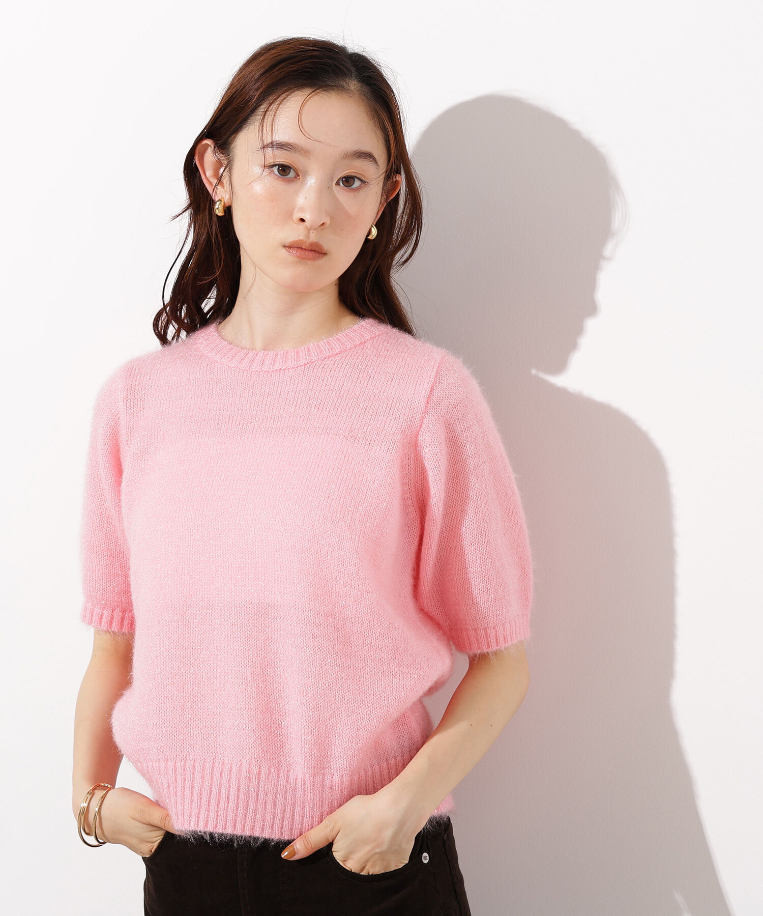  「ヘアリーニットトップス」|ニット・セーター|