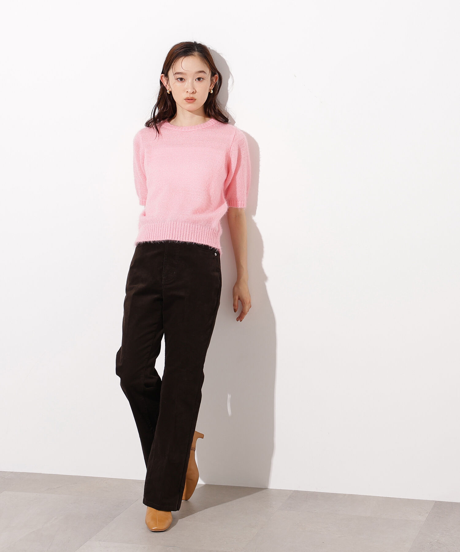  「ヘアリーニットトップス」|ニット・セーター|