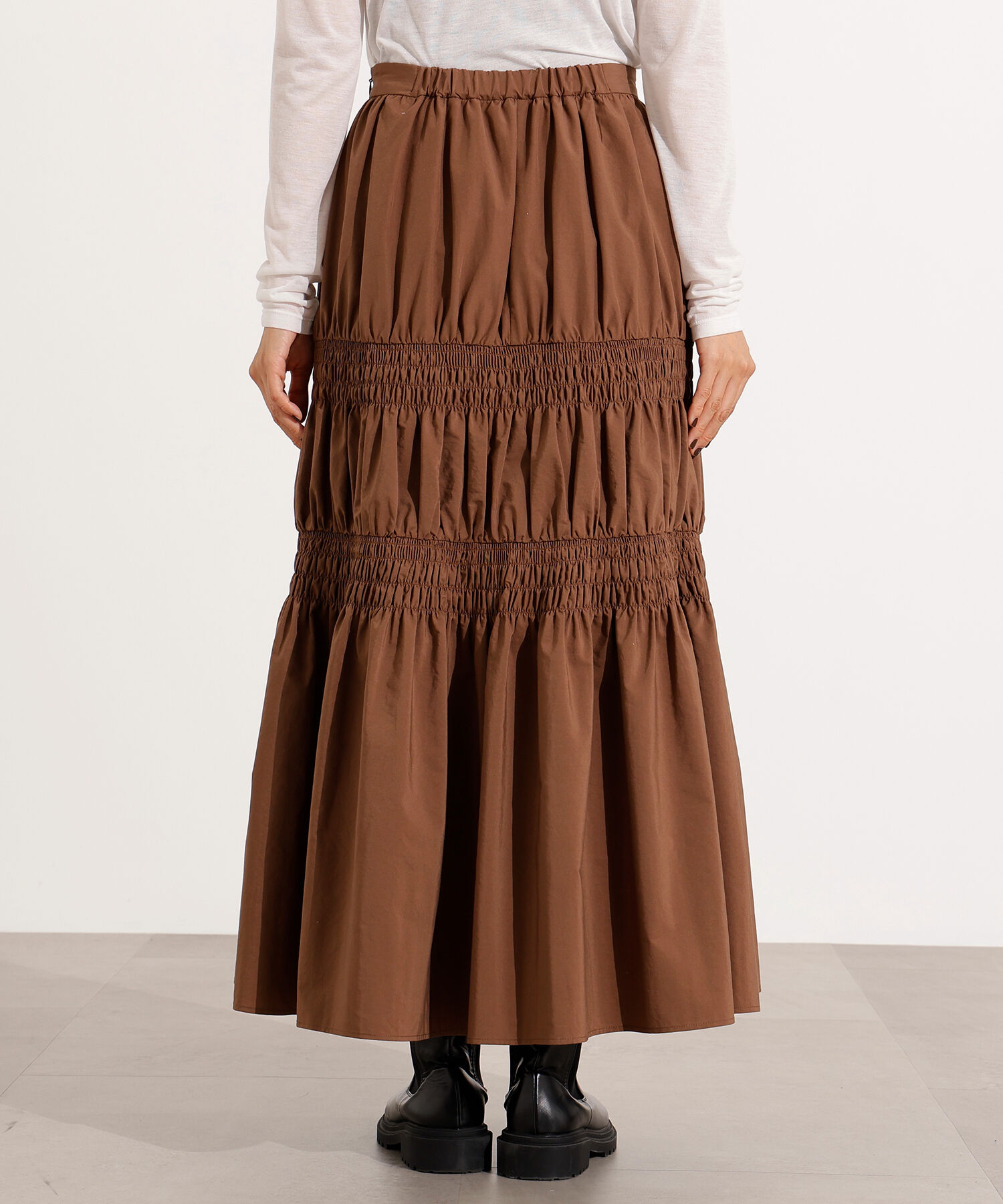  「シャーリングボリュームスカート」|スカート|