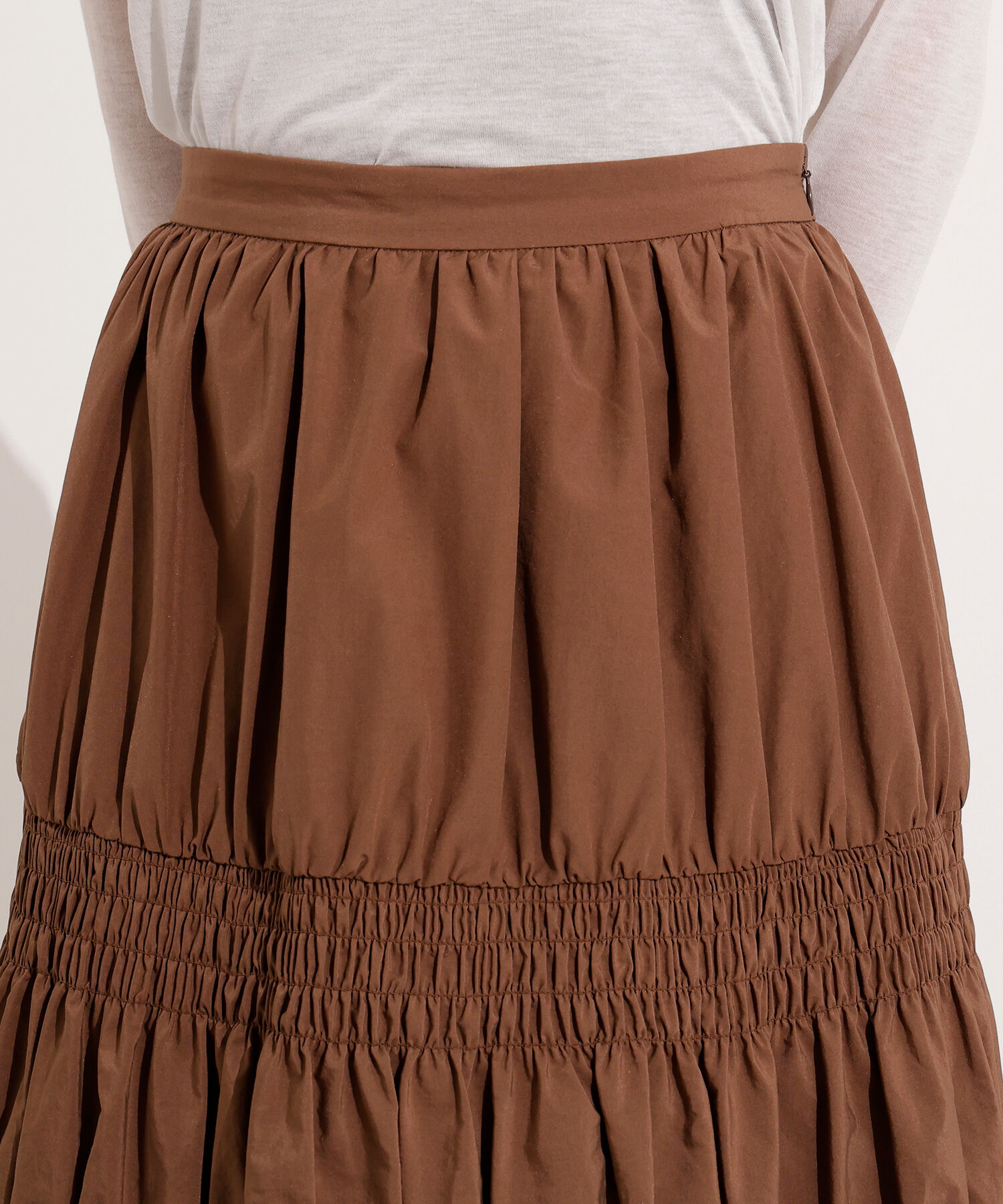  「シャーリングボリュームスカート」|スカート|