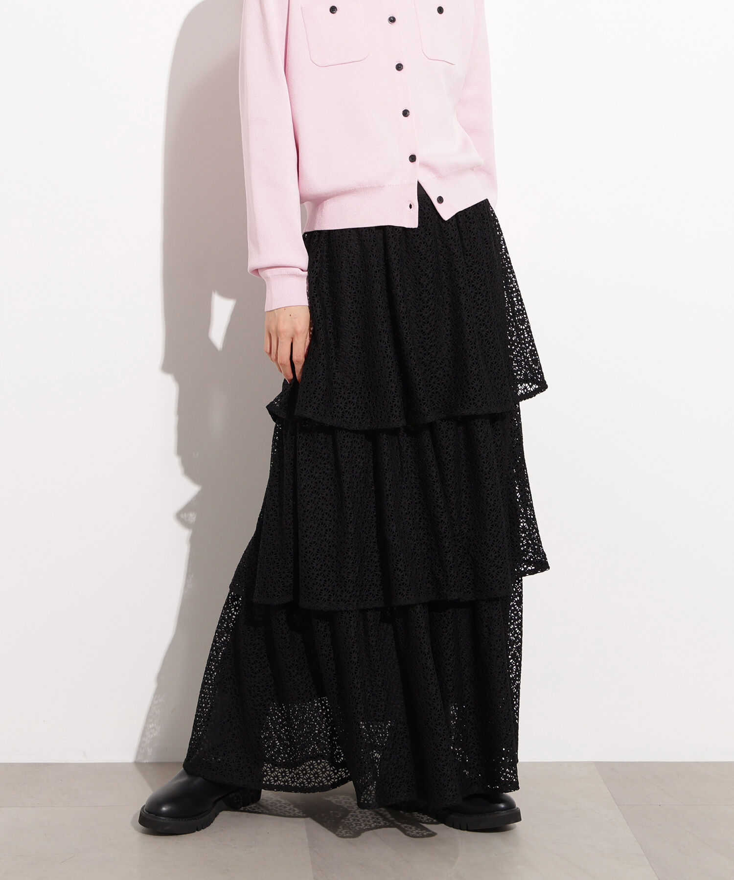  「ティアードレーススカート」|スカート|