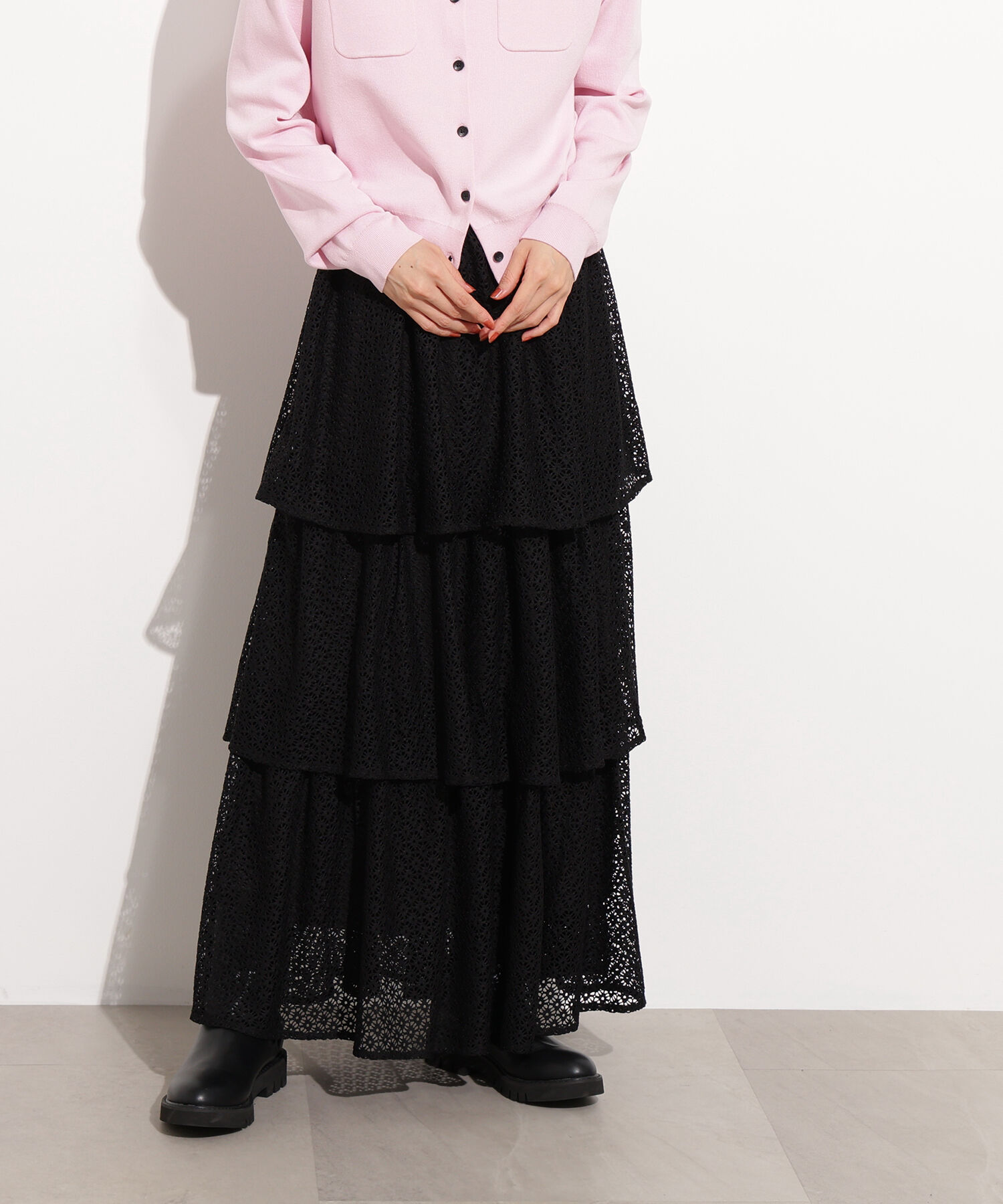  「ティアードレーススカート」|スカート|