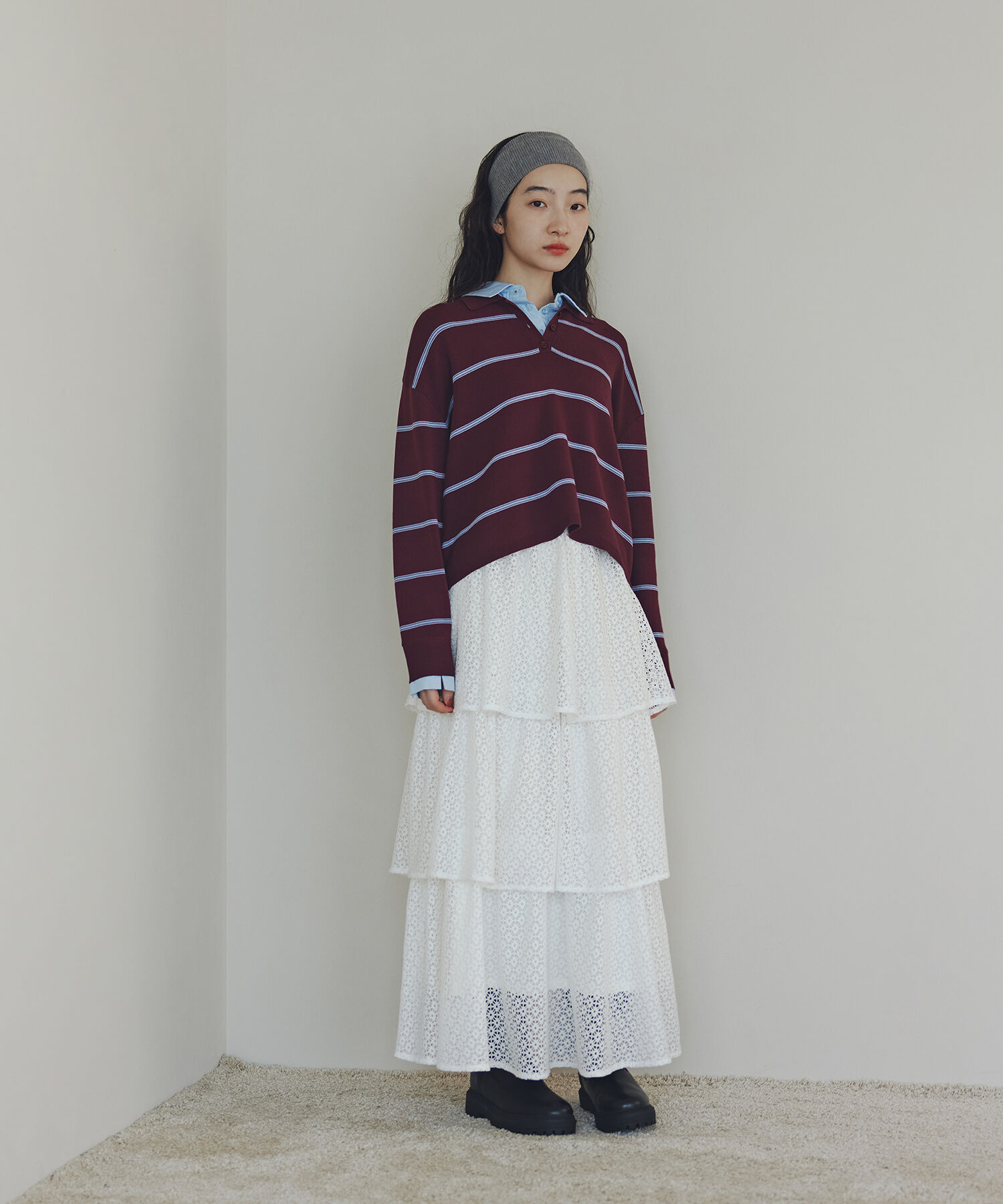  「ティアードレーススカート」|スカート|