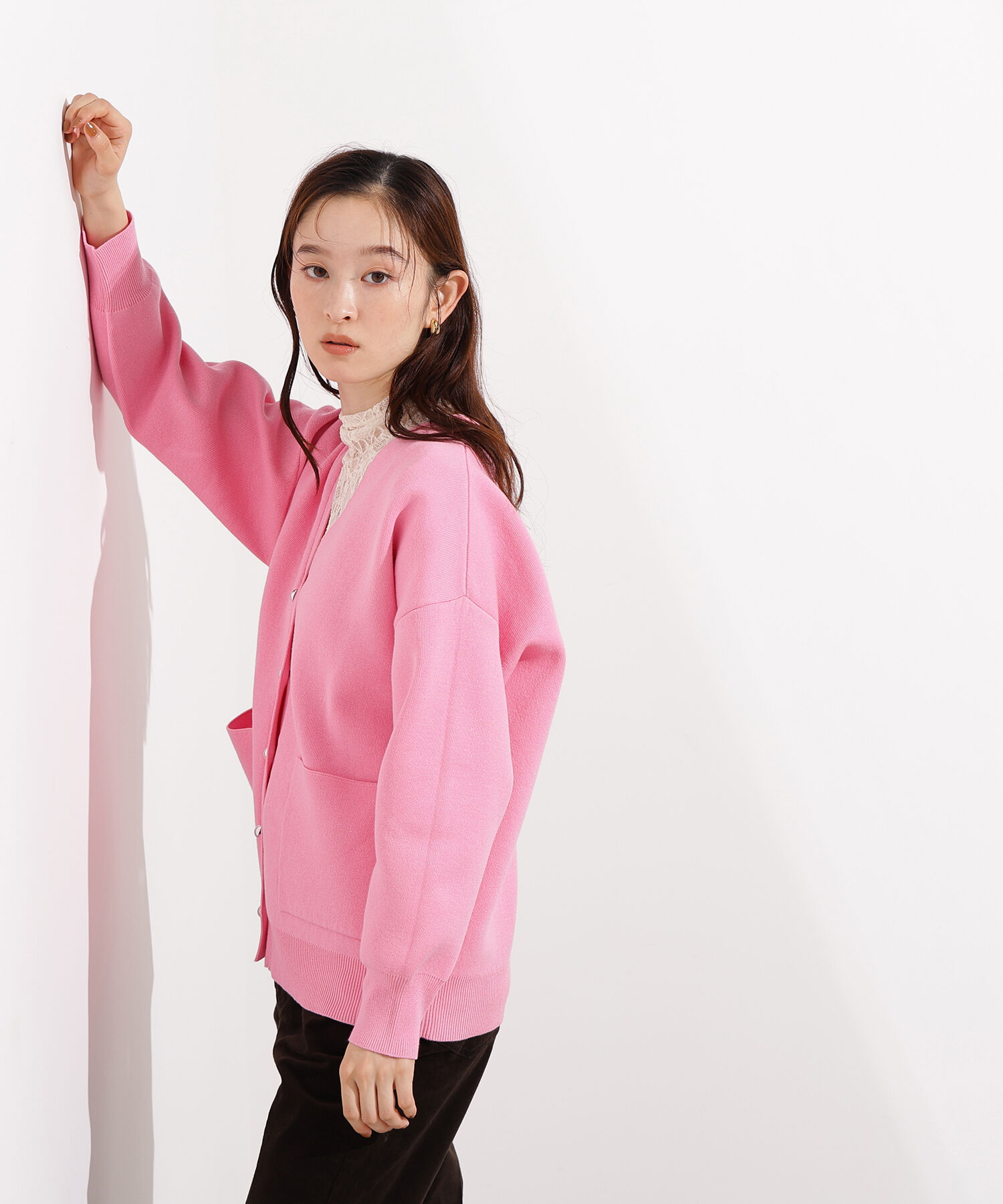  「スウェットライクフォルムカーディガン」|ニット・セーター|