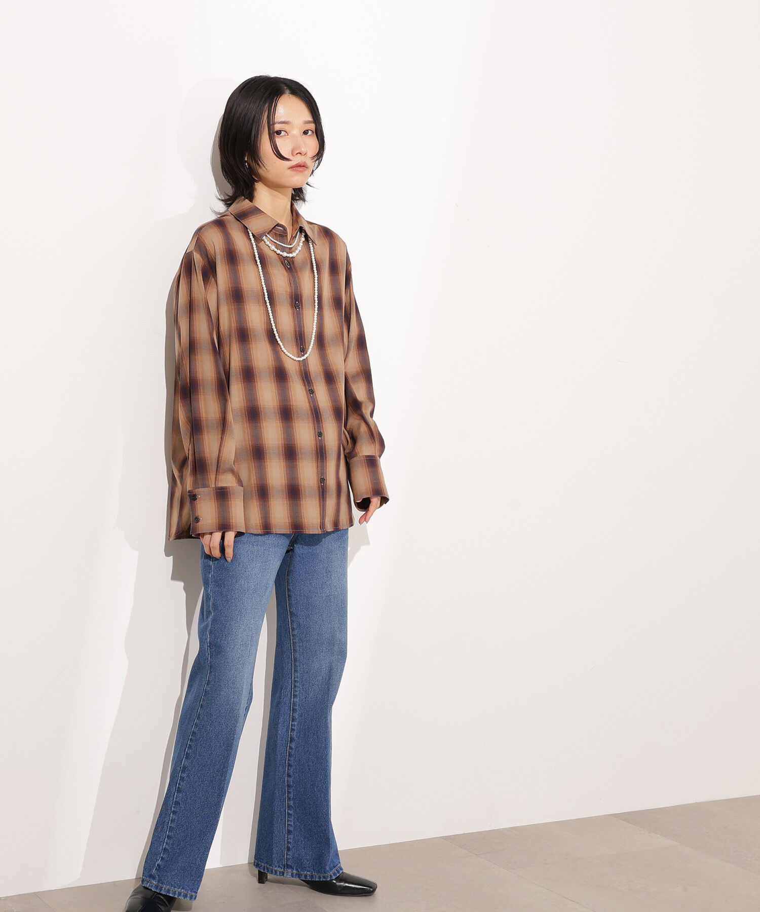  「チェックオーバーシャツ」|シャツ・ブラウス|