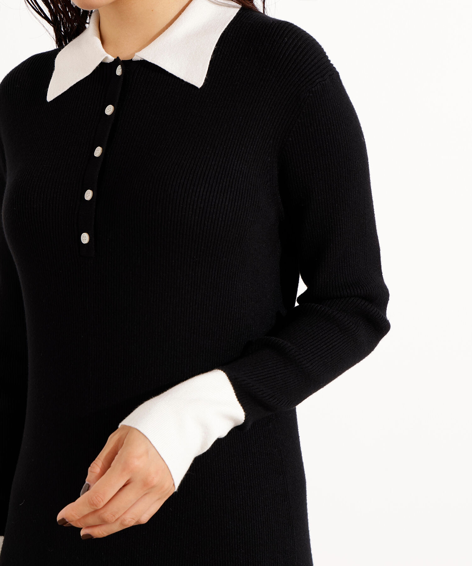  「襟付きニットワンピース」|スカート|