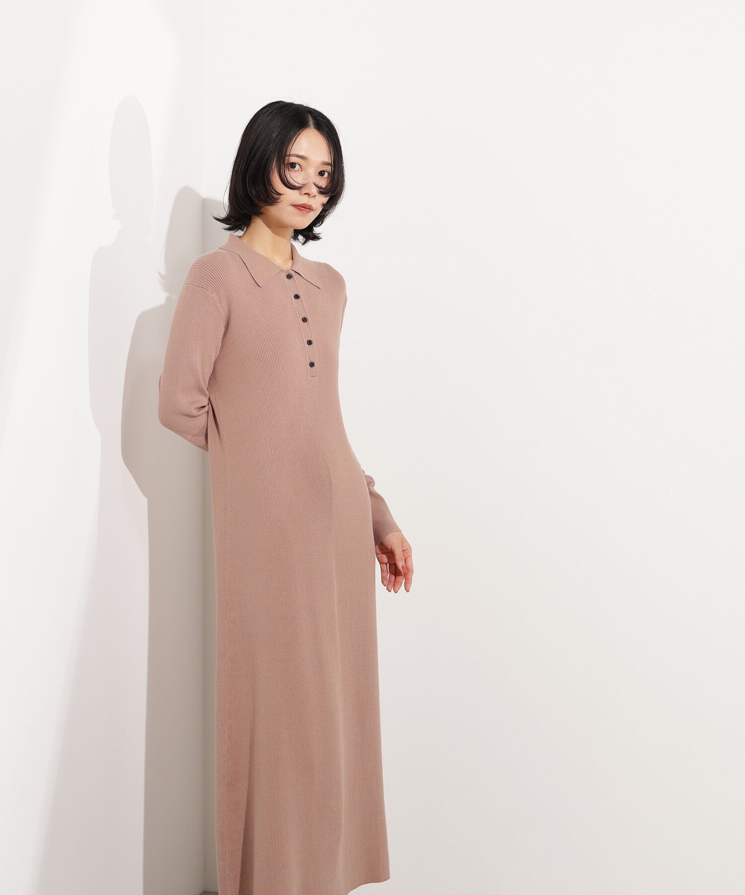  「襟付きニットワンピース」|スカート|