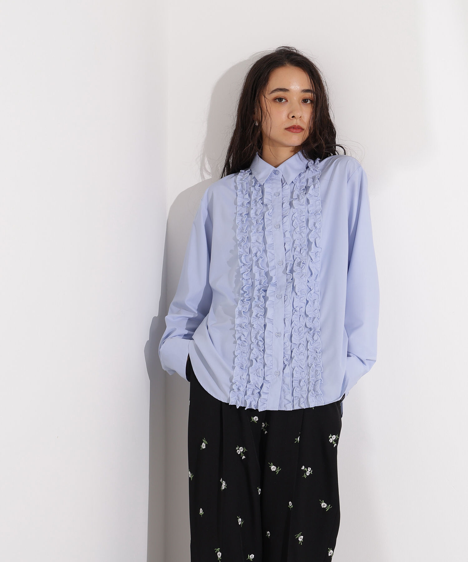  「フロントフリルブラウス」|シャツ・ブラウス|