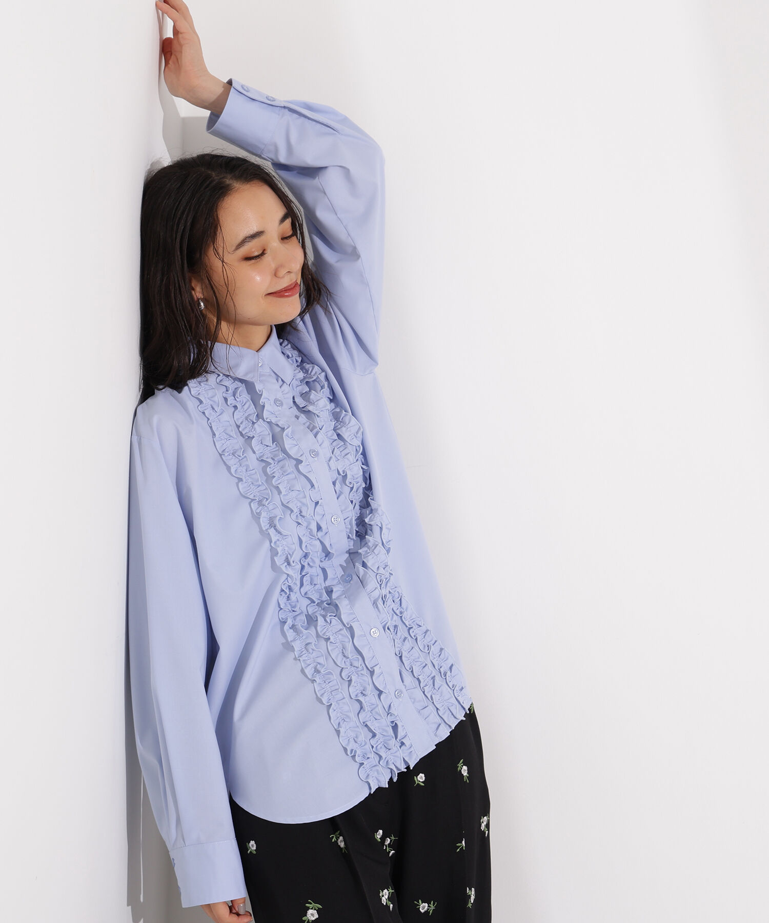  「フロントフリルブラウス」|シャツ・ブラウス|