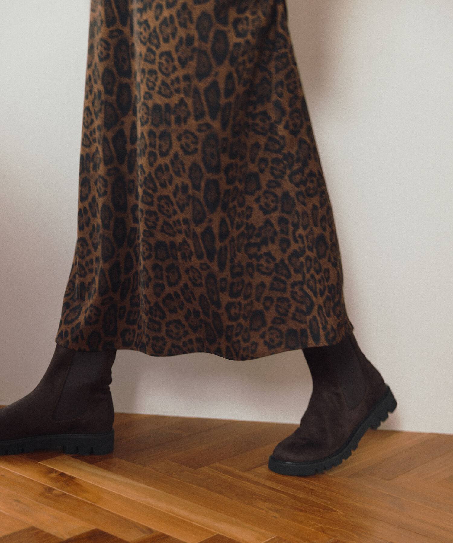  「レオパードナロースカート」|スカート|