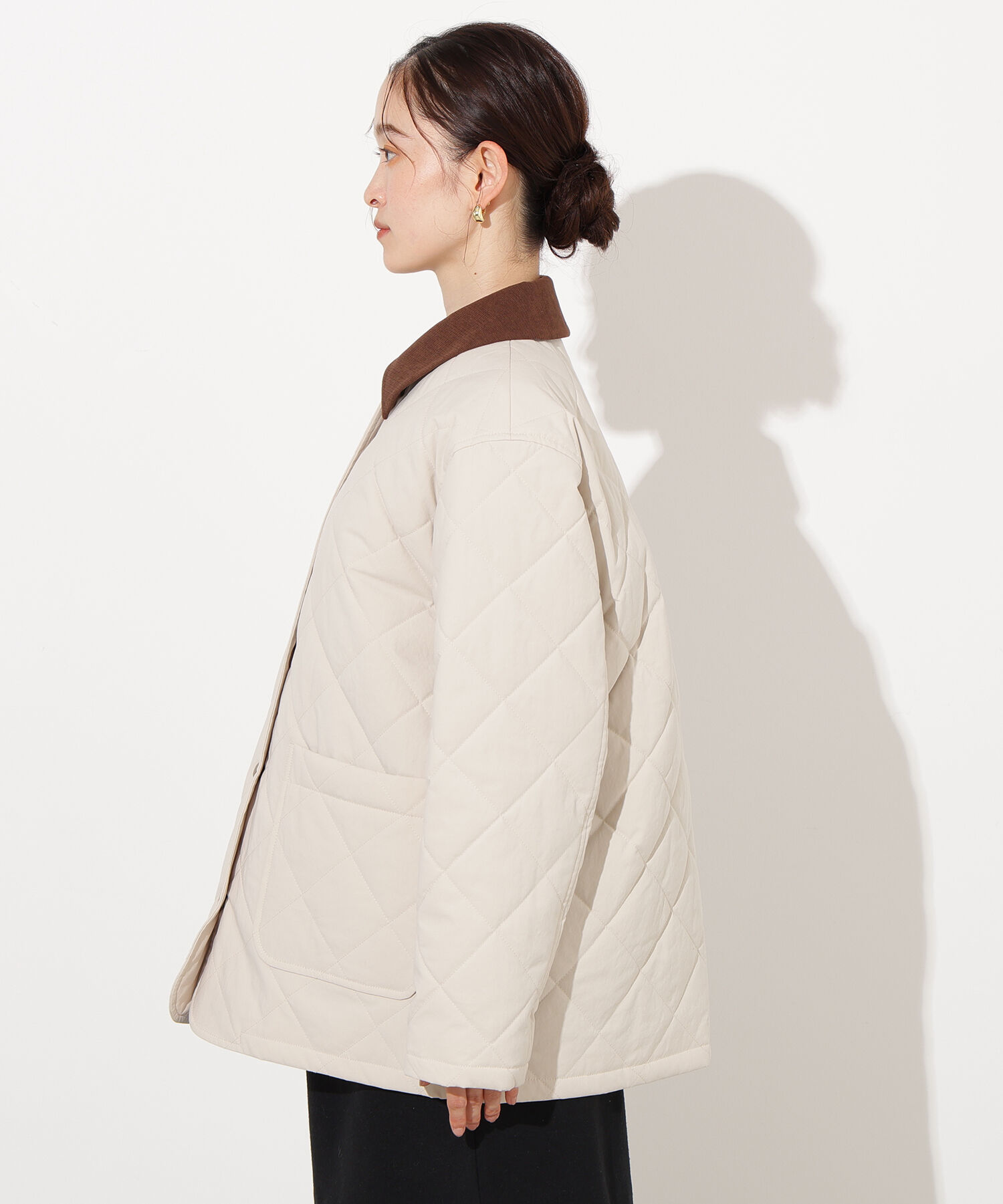  「バイカラーキルティングブルゾン」|ブルゾン・スタジャン|