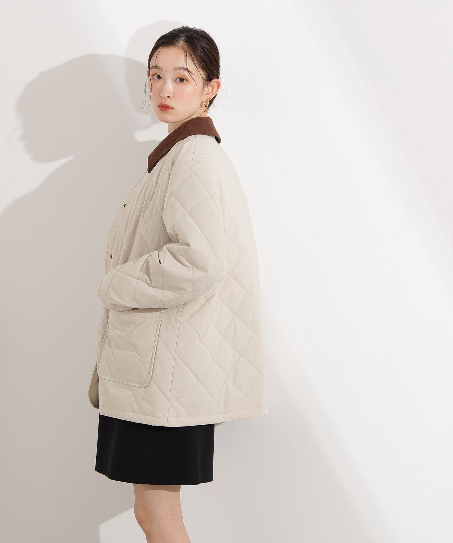  「バイカラーキルティングブルゾン」|ブルゾン・スタジャン|