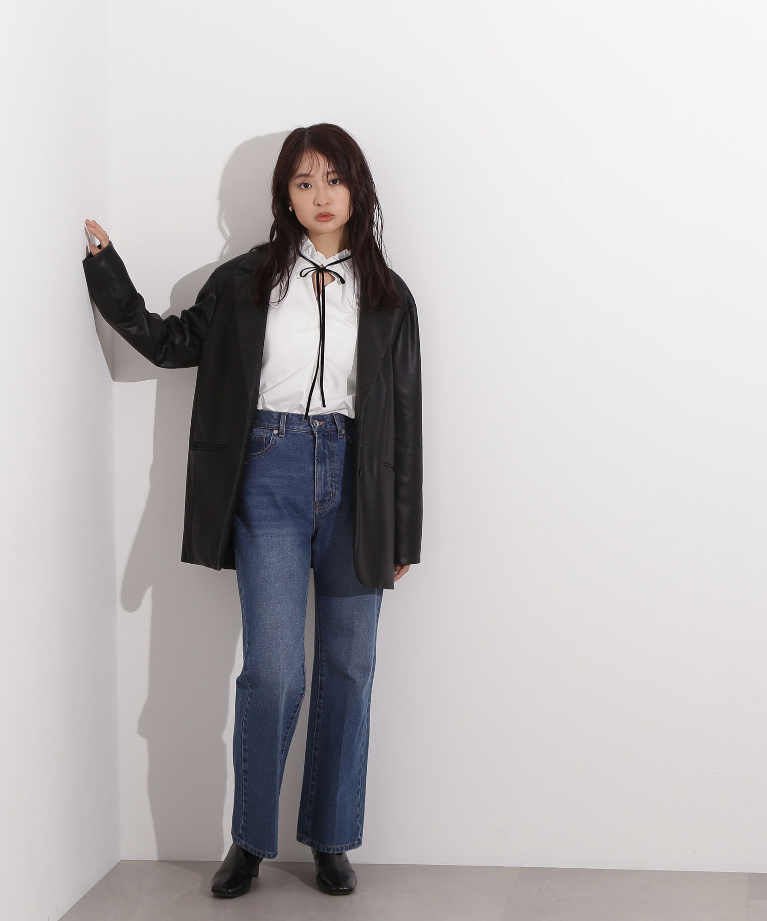  「ベロアリボンスキッパーブラウス」|シャツ・ブラウス|