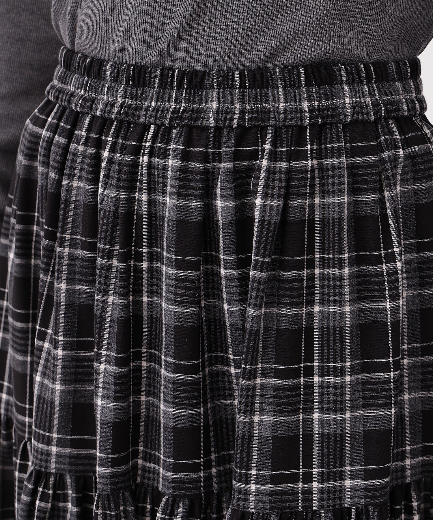  「チェックティアードスカート」|スカート|