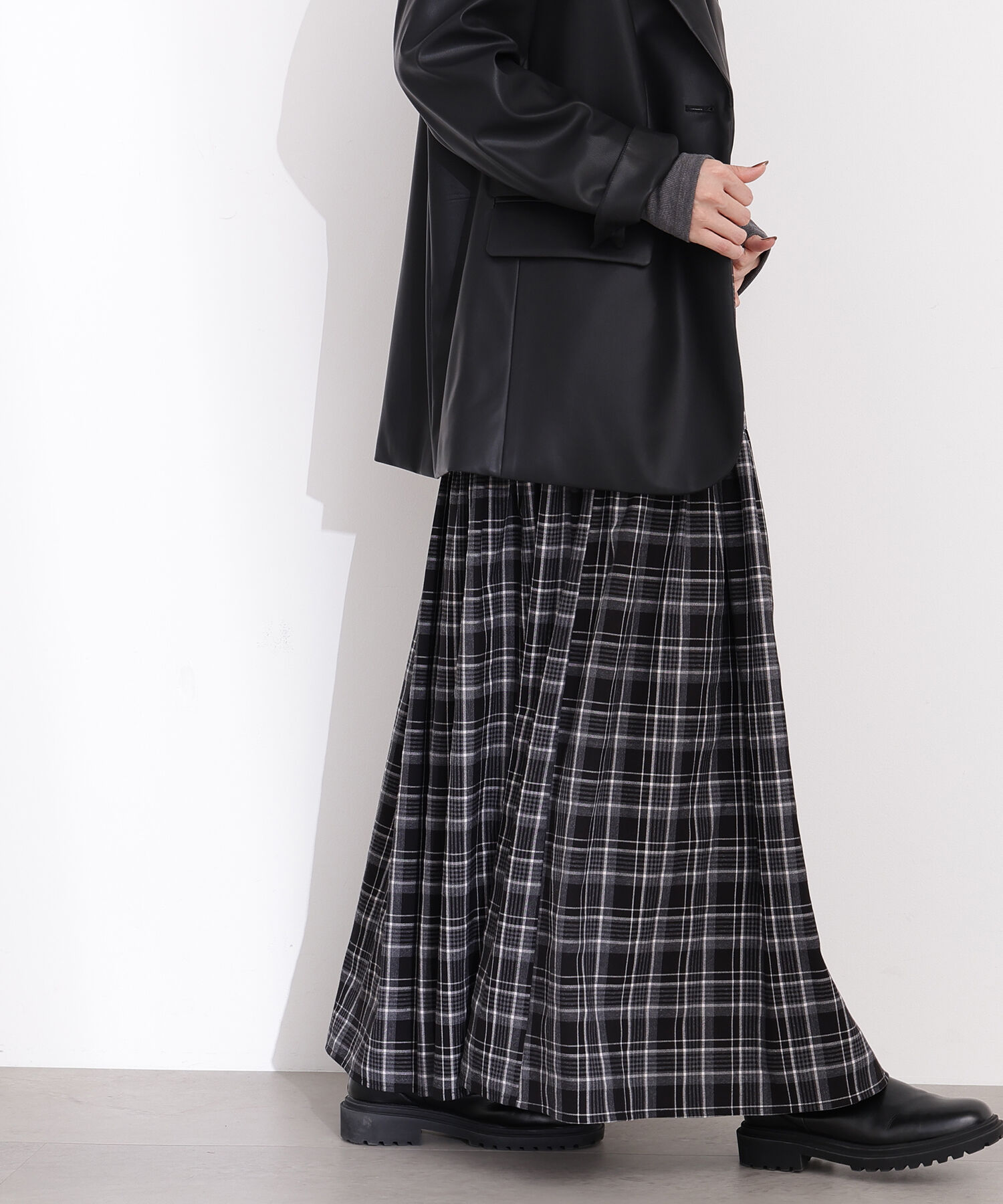  「チェックティアードスカート」|スカート|