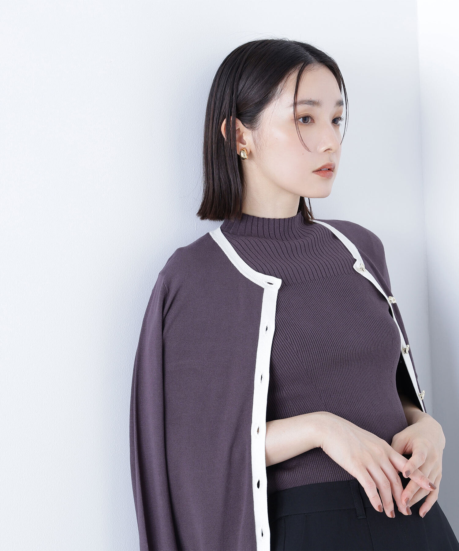  「バイカラーアンサンブル」|ニット・セーター|
