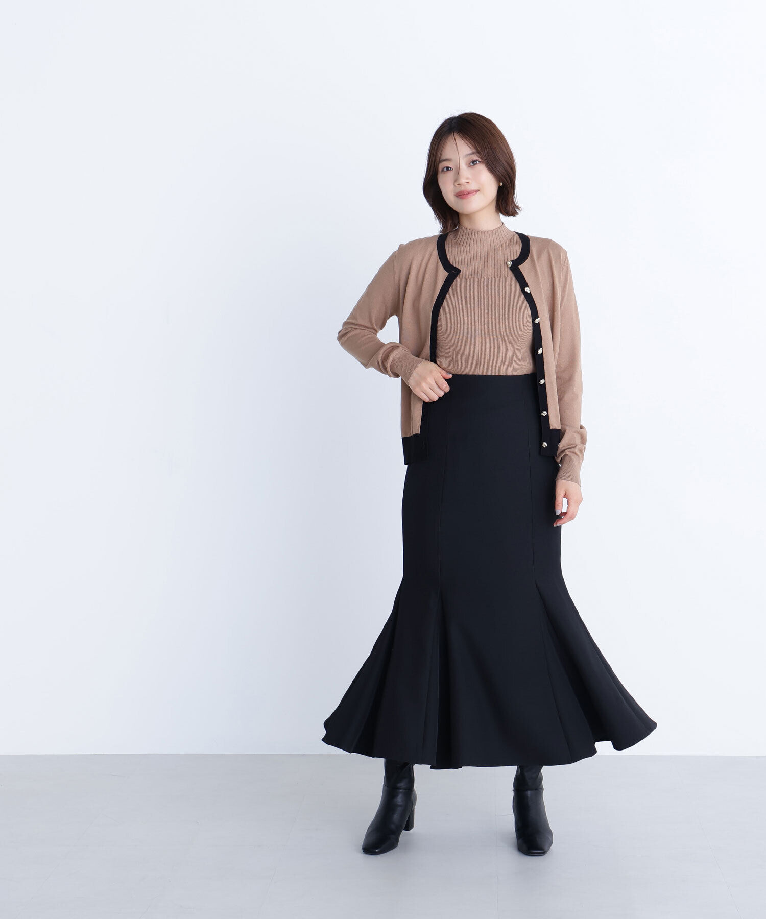  「バイカラーアンサンブル」|ニット・セーター|