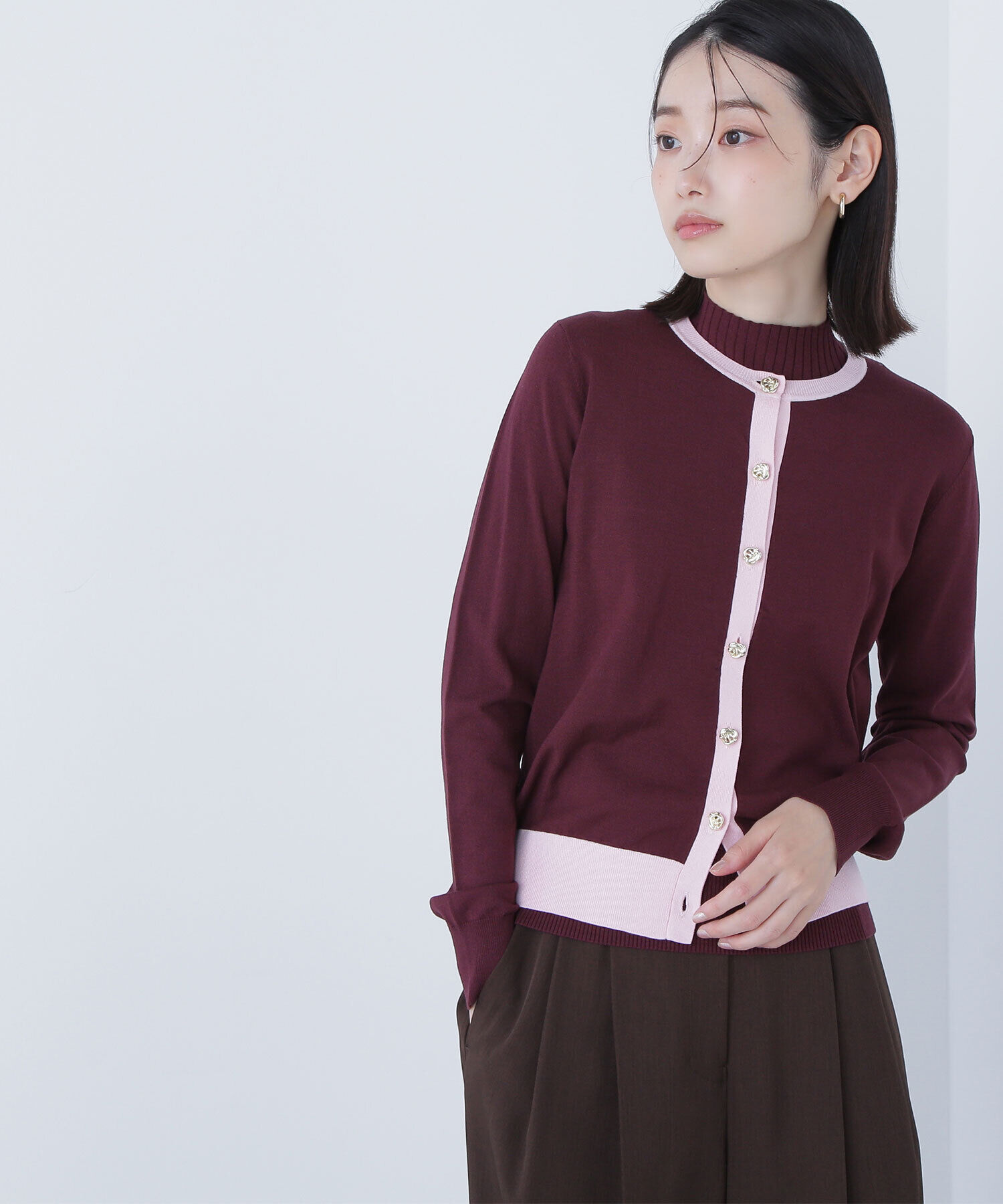  「バイカラーアンサンブル」|ニット・セーター|