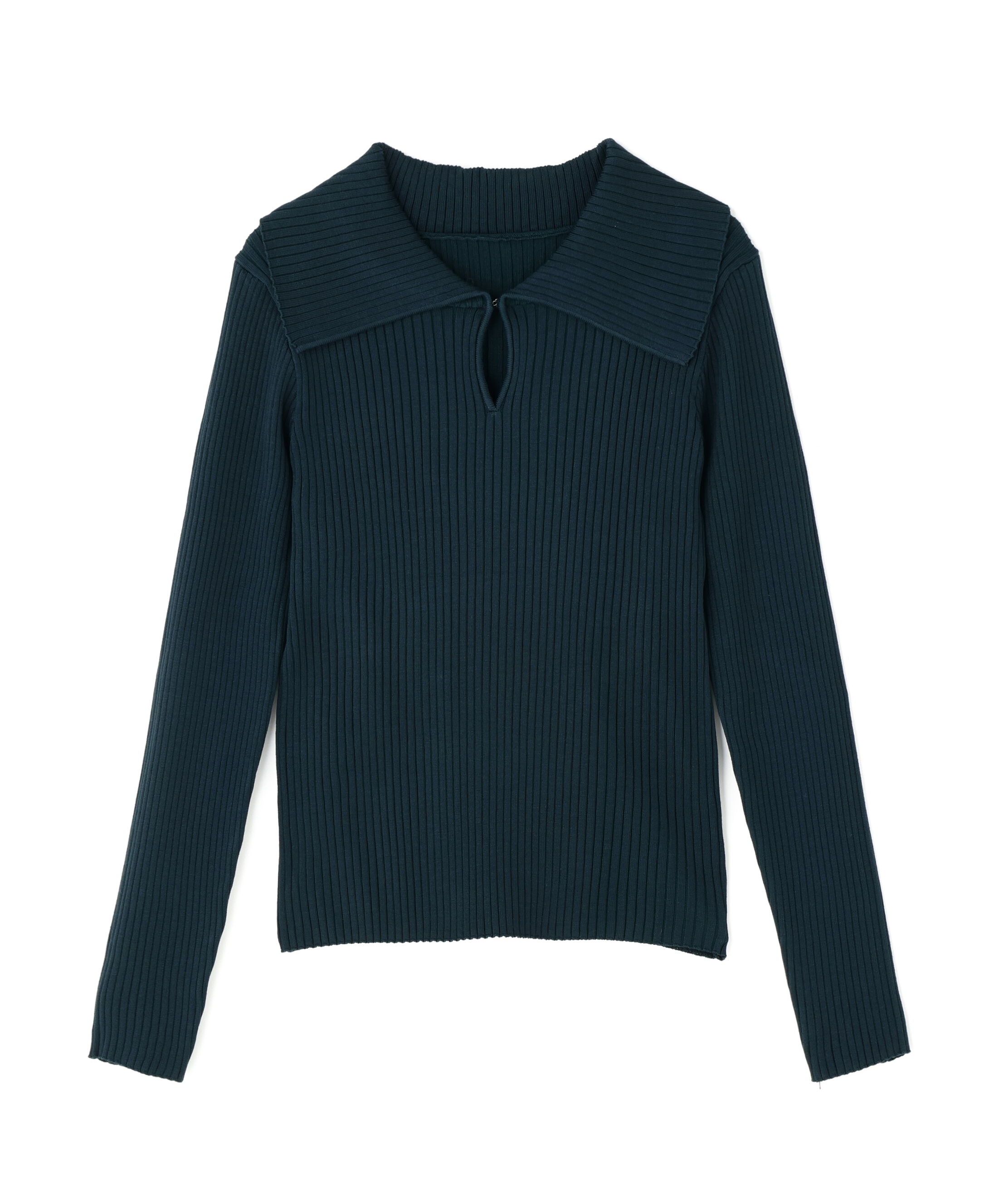  「襟付コンパクトリブニット」|ニット・セーター|