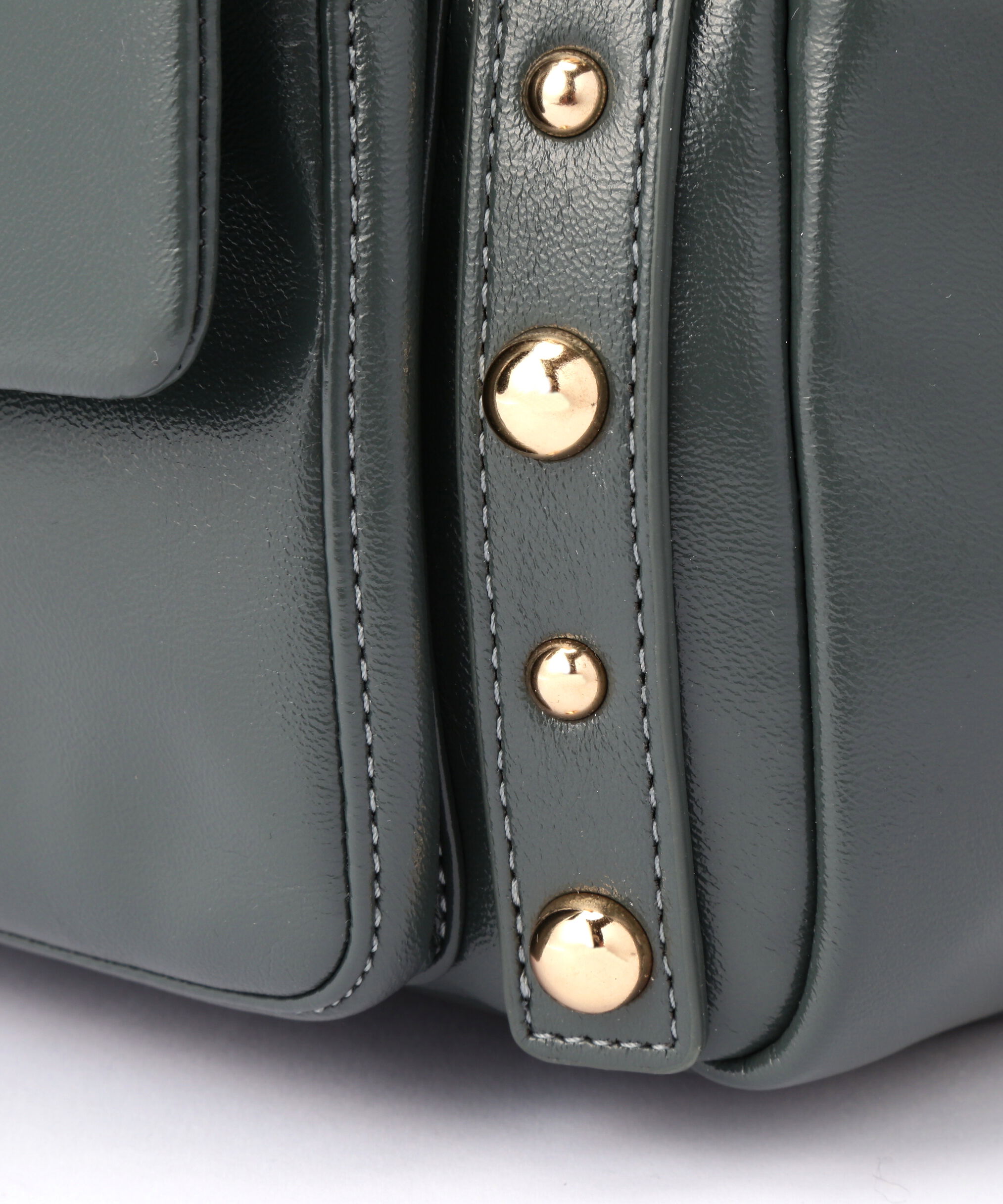  「メタルスタッズスクエアボストンバッグ」|ボストンバッグ|