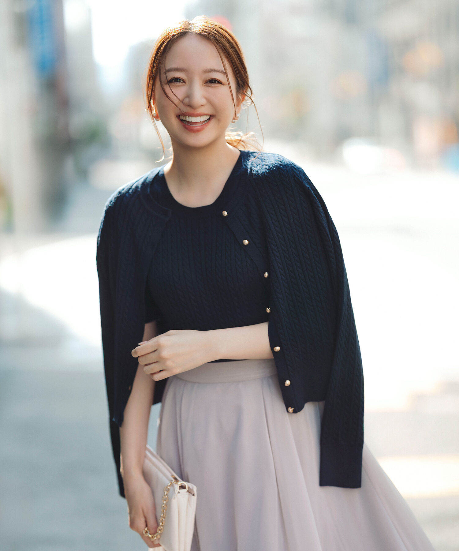  「＜CLASSY. お仕事名品Award 2025＞「トップス賞」3シーズン無敵アンサンブル」|ニット・セーター|ネイビー