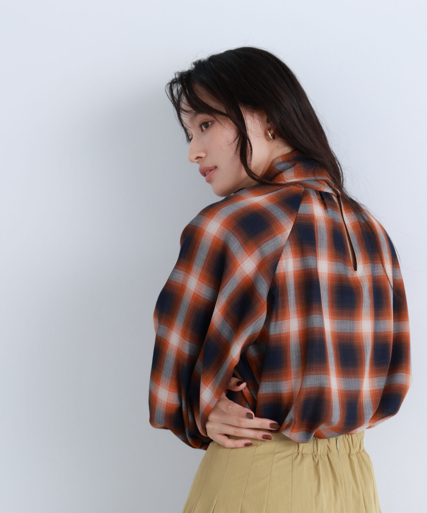  「チェックボウタイブラウス」|シャツ・ブラウス|