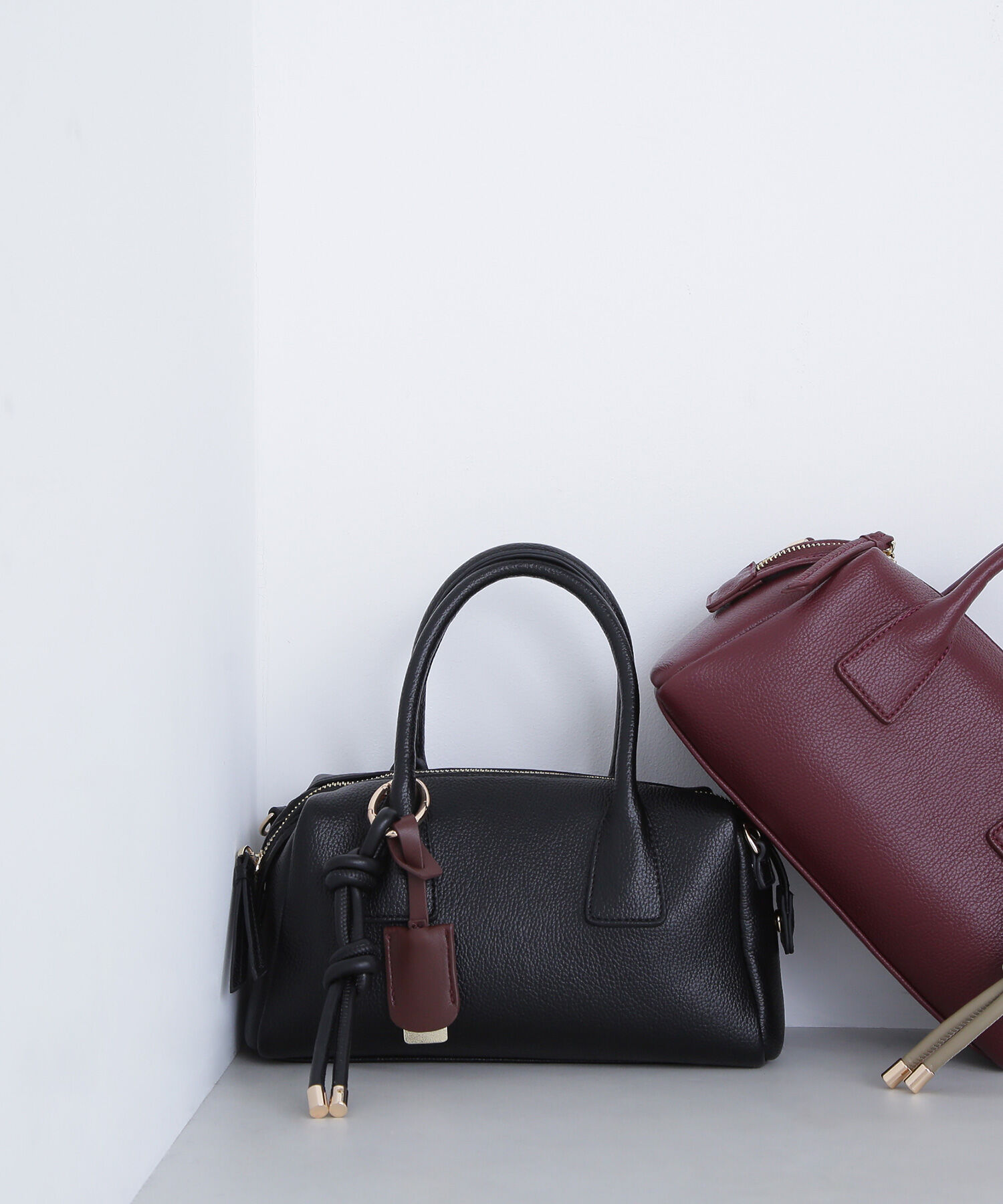  「ミックスチャームボストンバッグ」|ボストンバッグ|クロ