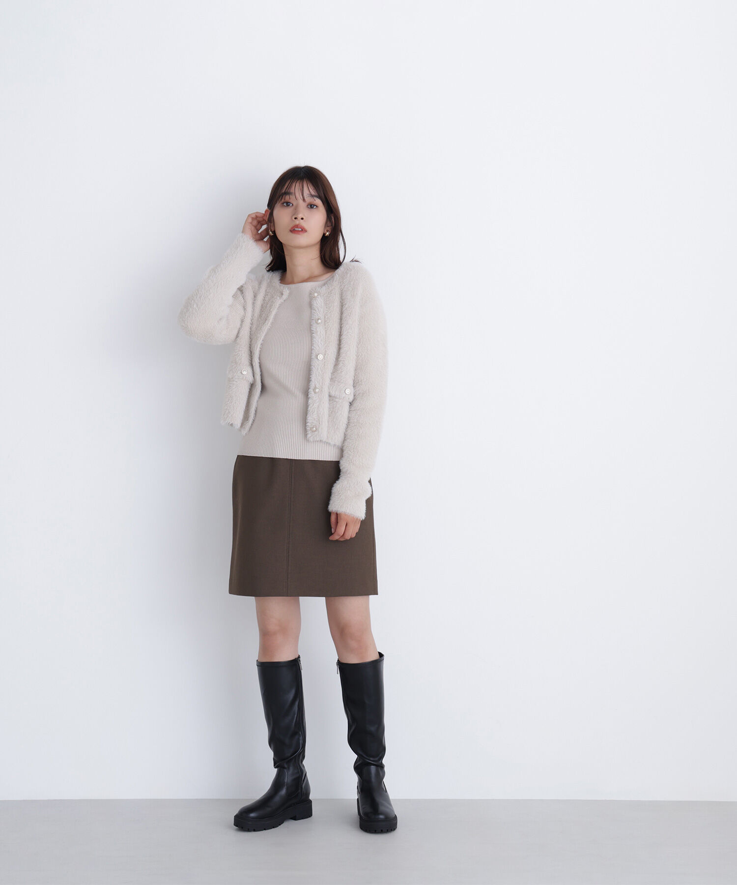  「&ldquo;ふわ＆リブ&rdquo;アンサンブルニット」|ニット・セーター|