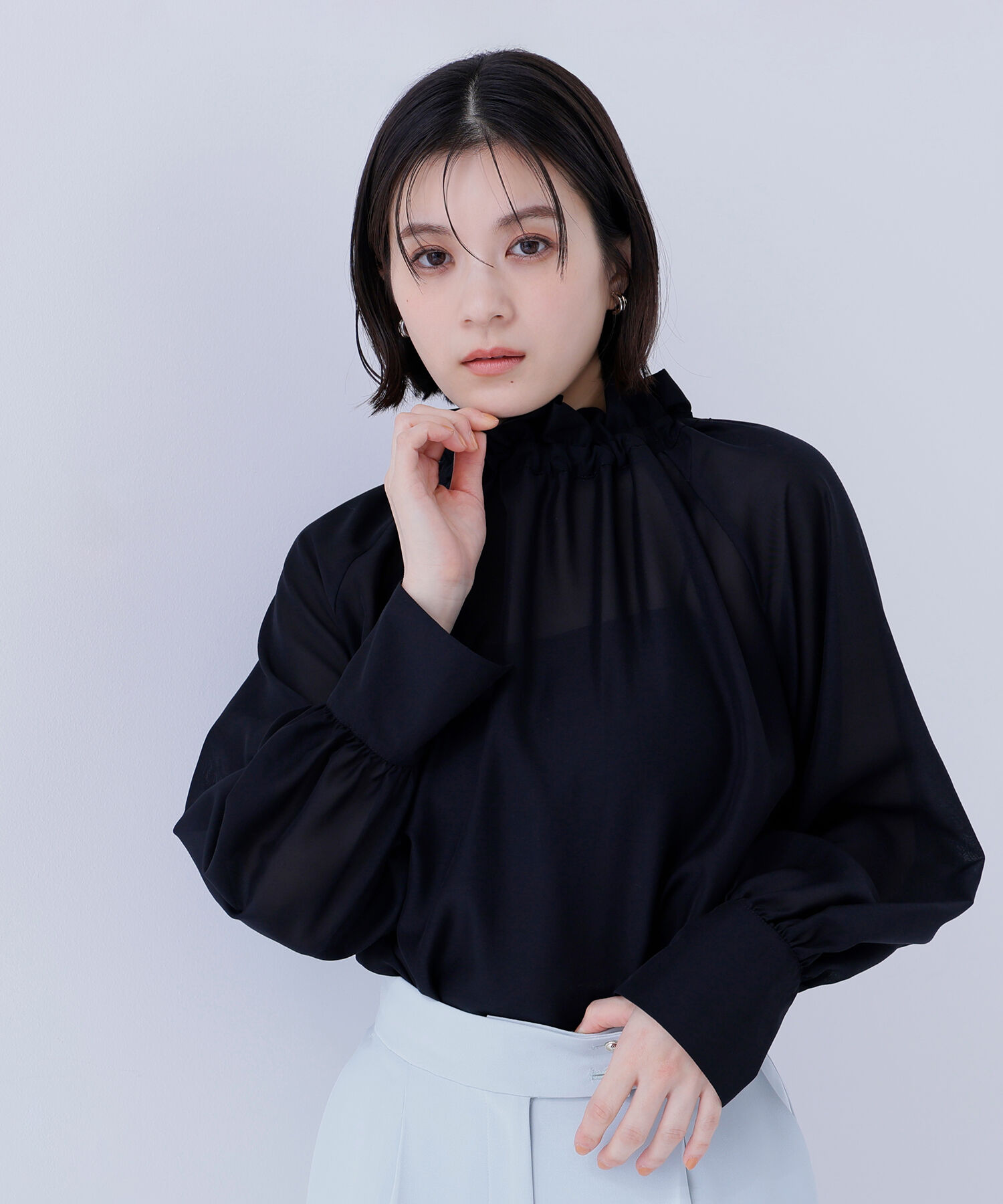  「2wayシアーボウタイブラウス」|シャツ・ブラウス|