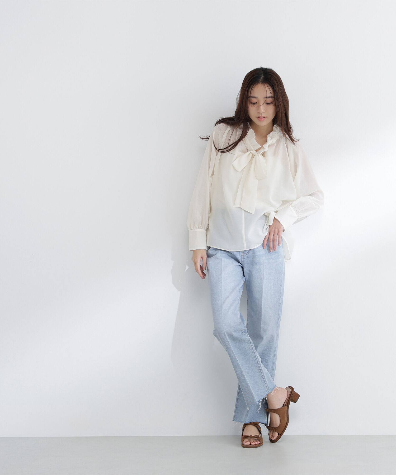  「2wayシアーボウタイブラウス」|シャツ・ブラウス|
