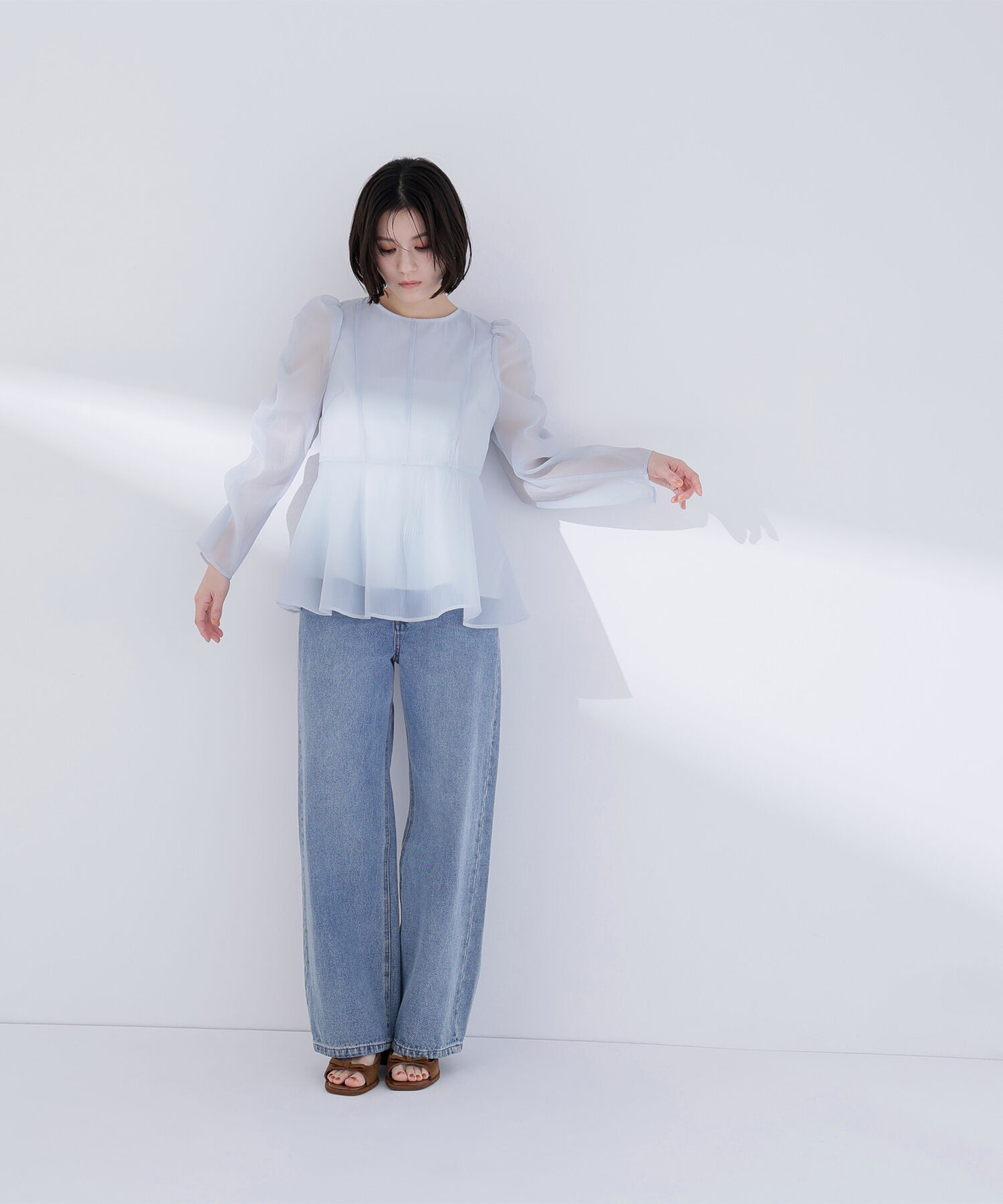  「シアーペプラムブラウス」|シャツ・ブラウス|