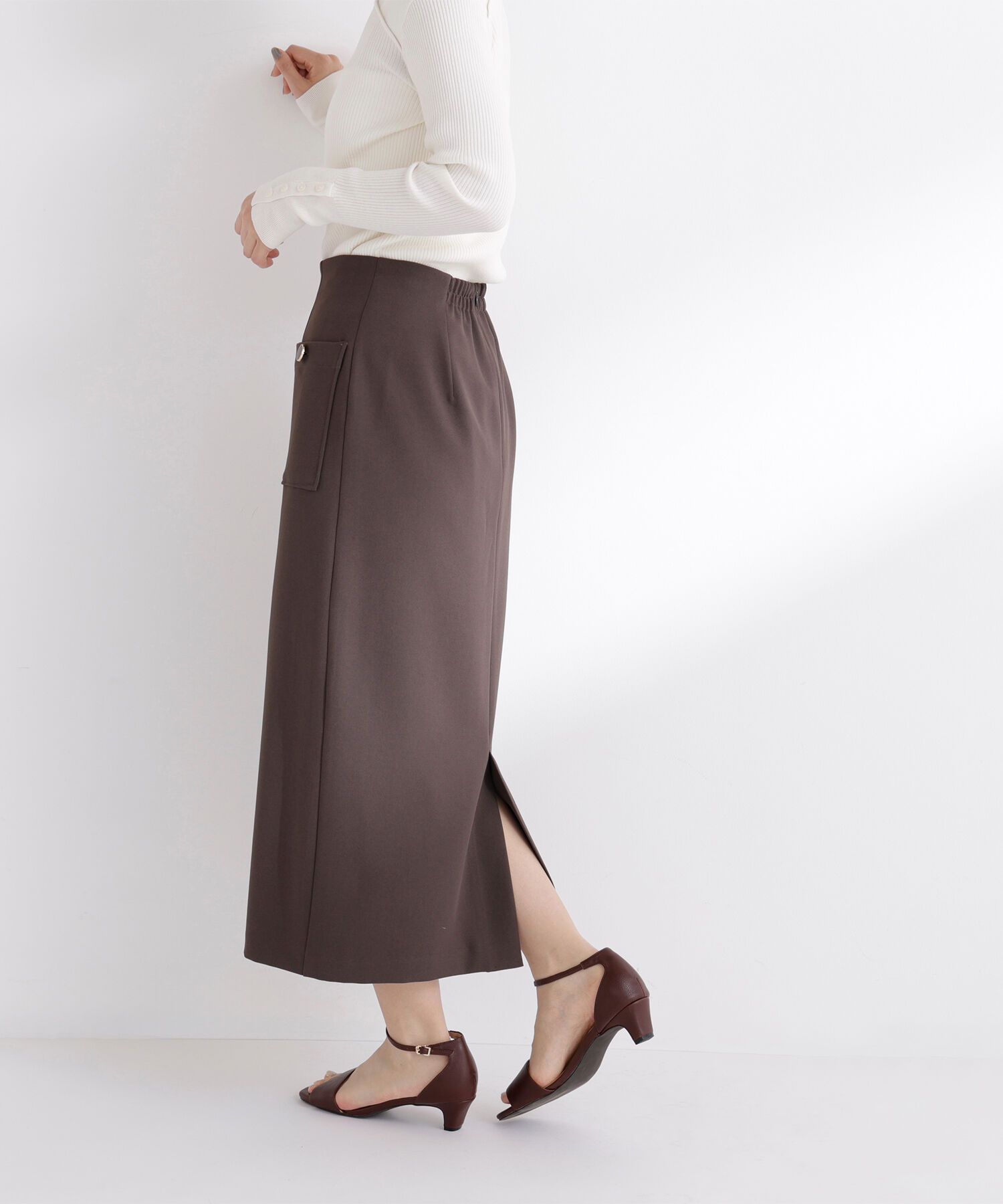  「アウトポケットナロースカート」|スカート|